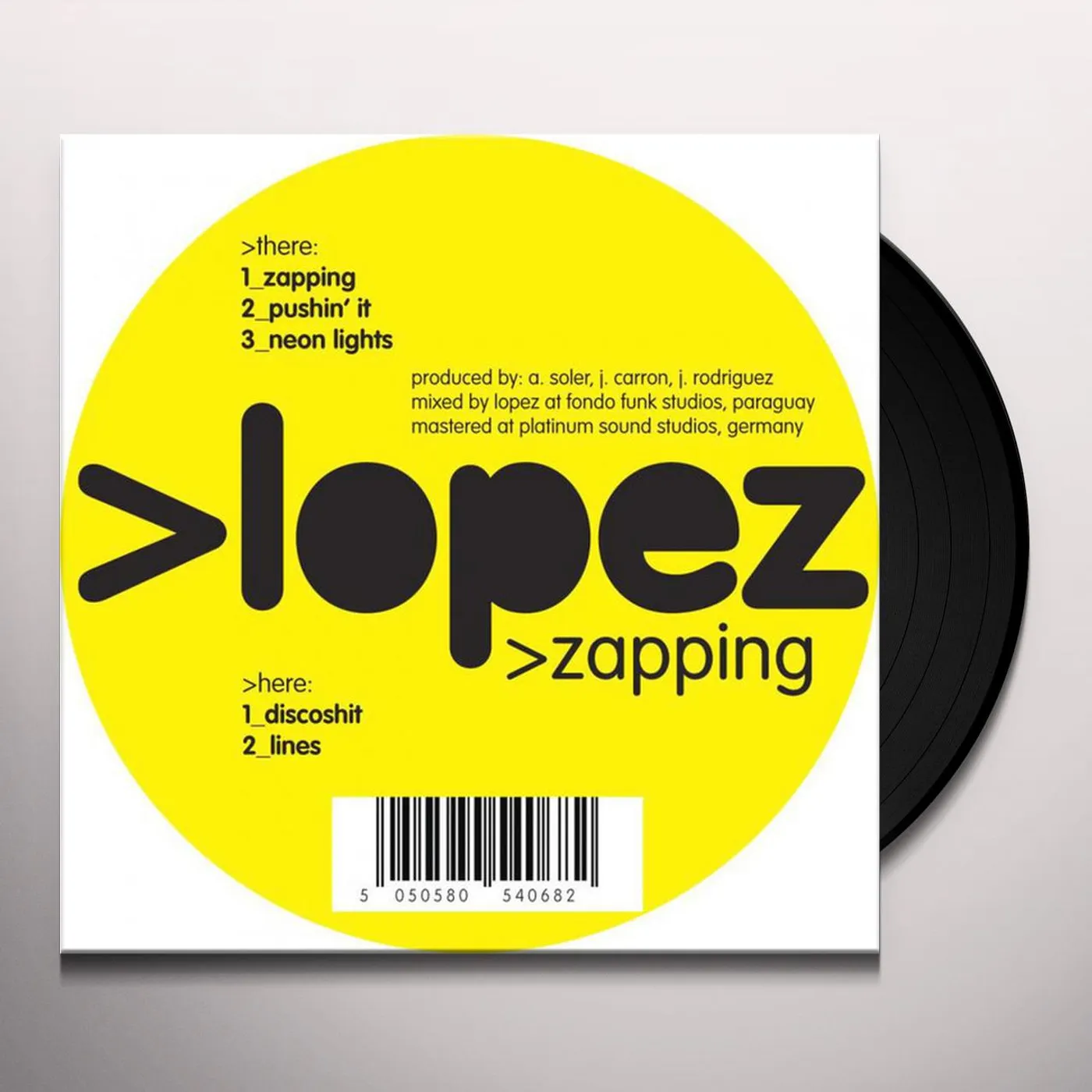 Lopez ZAPPING EP Vinyl Record - Australia Release
