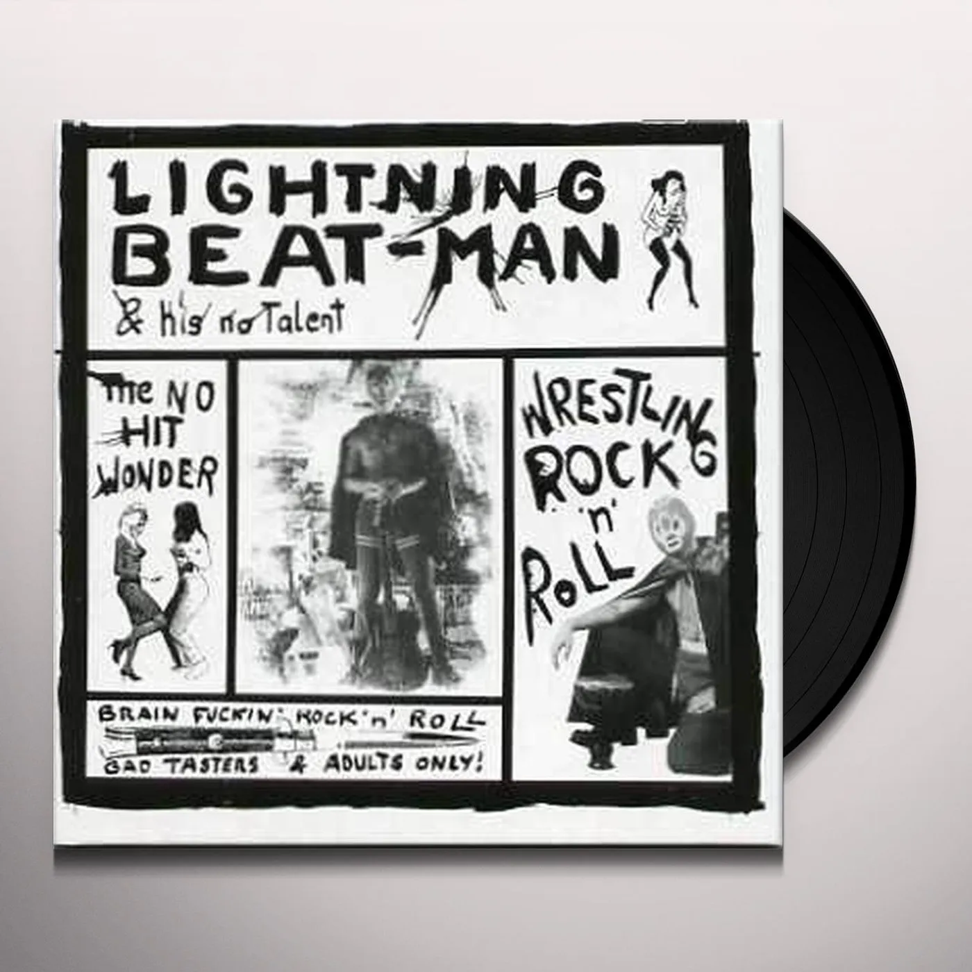 Lightning Beat-Man WRESTLING ROCK'N'ROLL Vinyl Record - Portugal Release