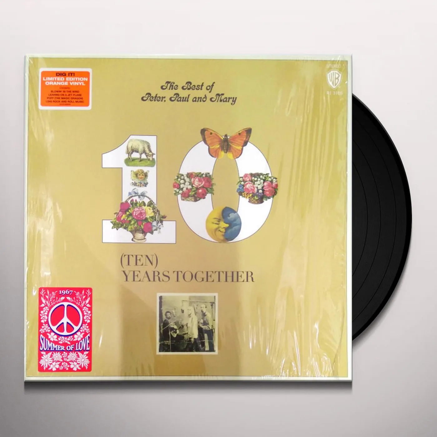 Peter, Paul and Mary BEST OF (ORANGE/YELLOW MIX VINYL)(SUMMER OF LOVE) Vinyl Record