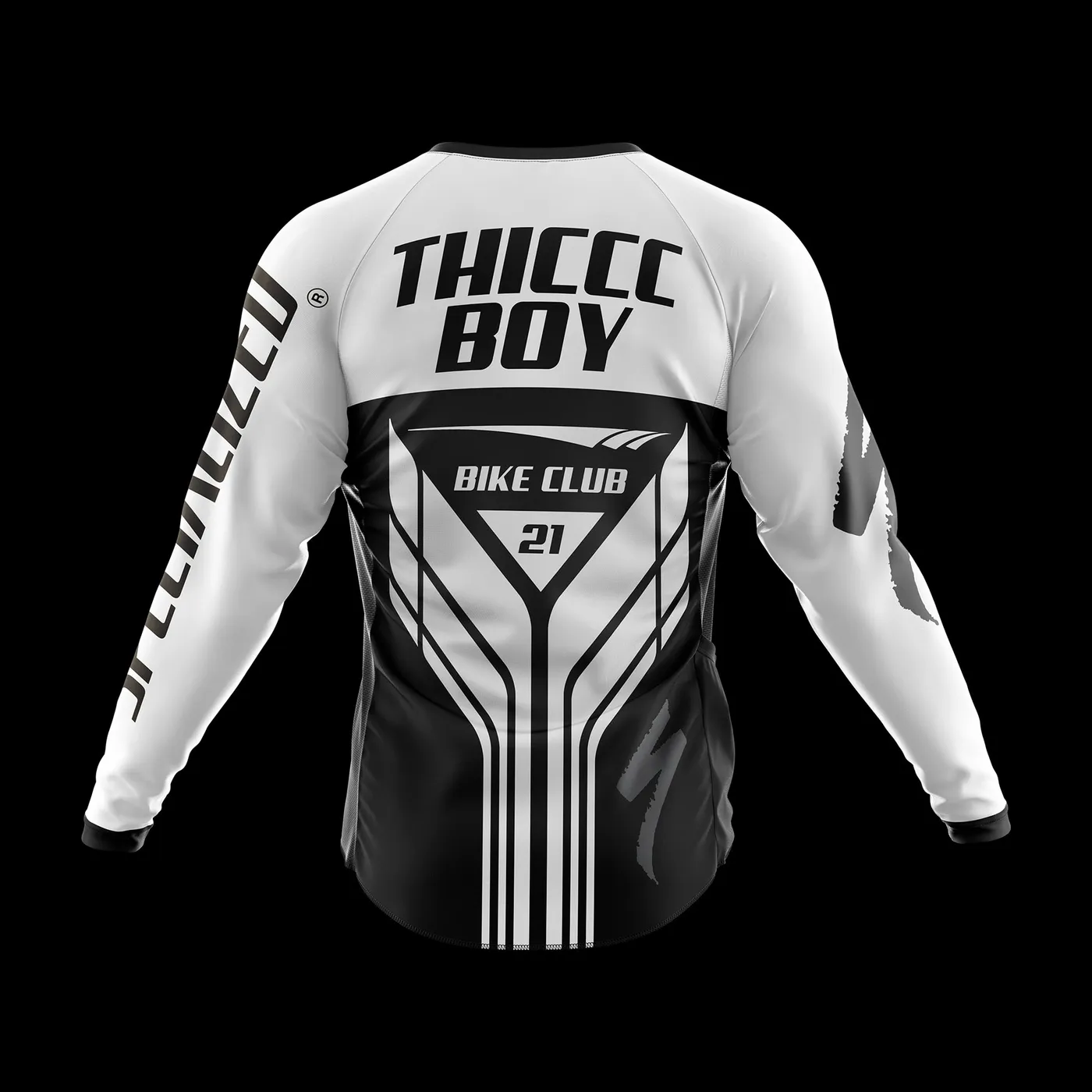 Brendan Schaub Thiccc Boy x Specialized Long Sleeve White Jersey