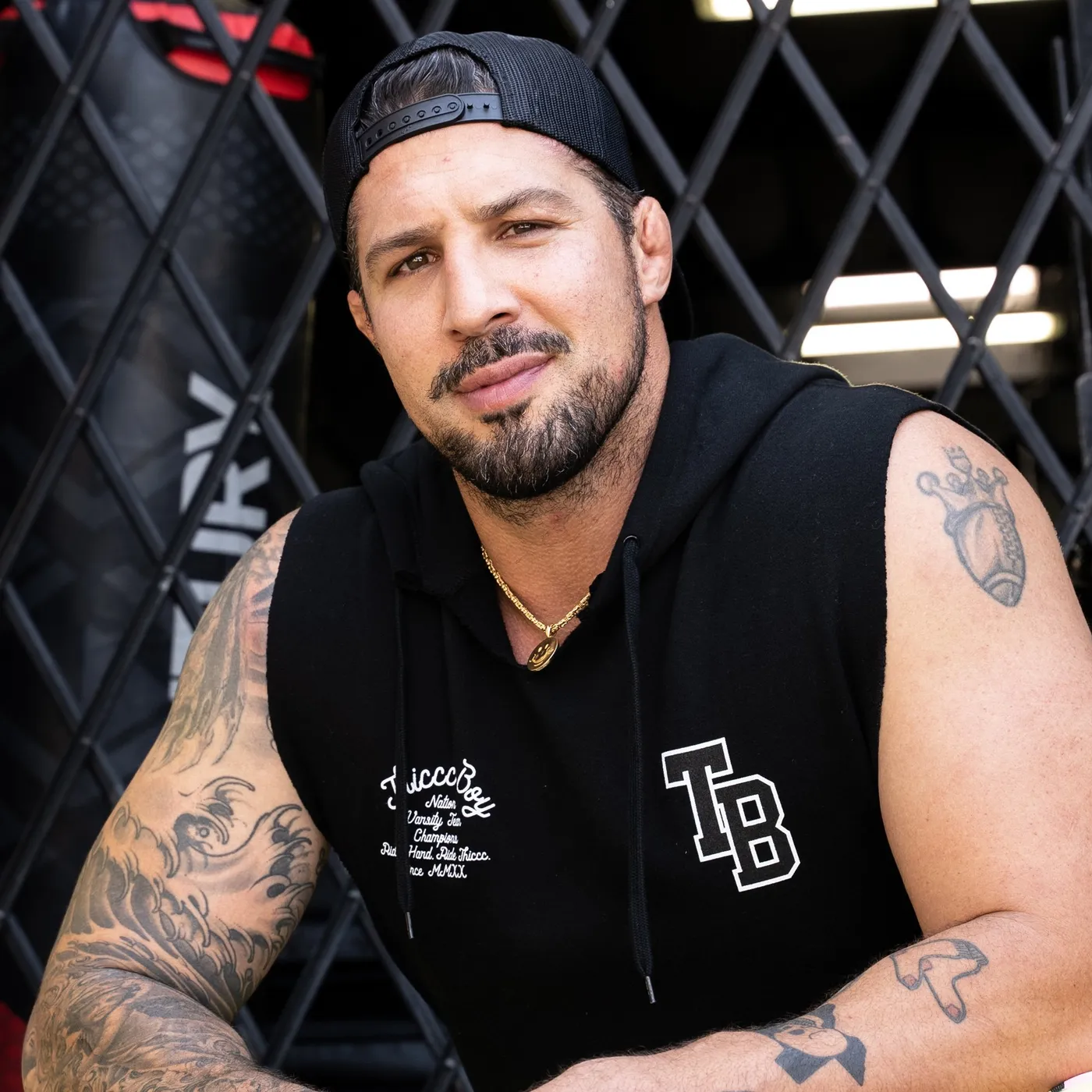 Brendan Schaub Thiccc Boy Nation Black Sleeveless Hoodie