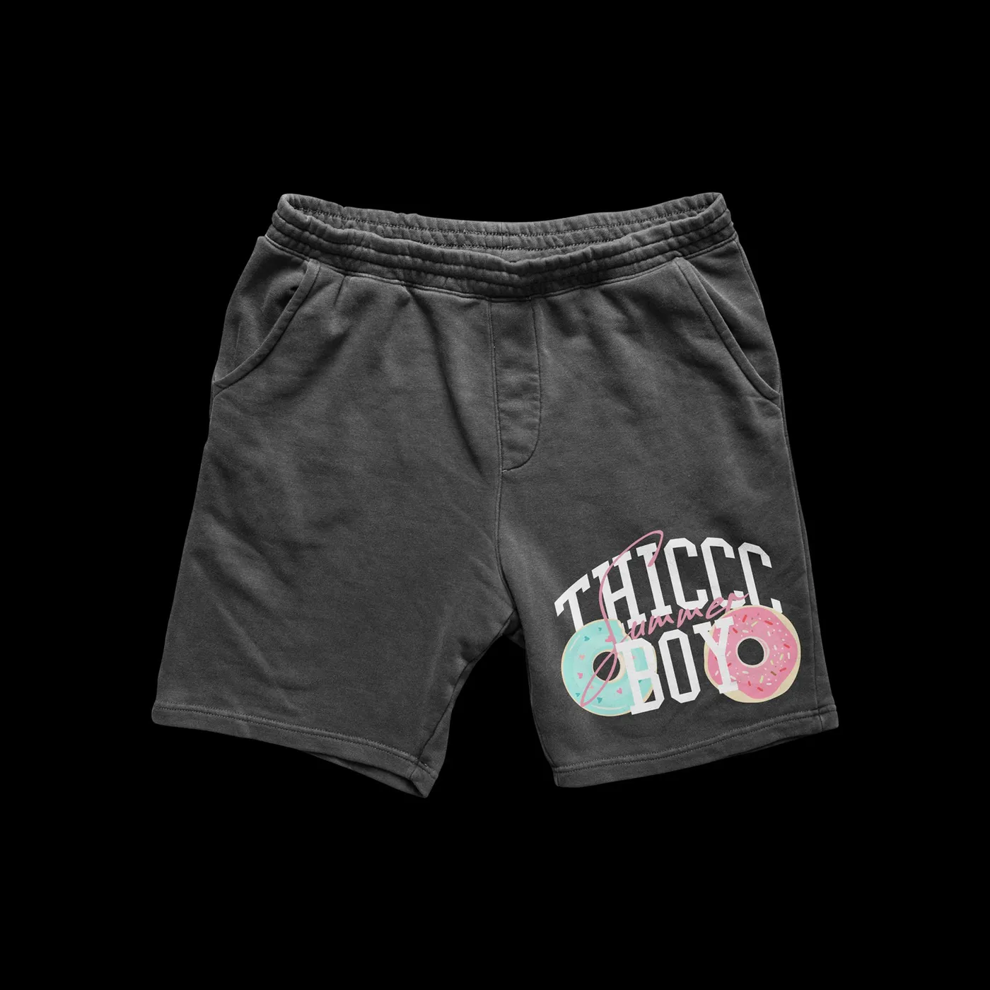 Brendan Schaub Thiccc Boy Summer Vintage Black Shorts