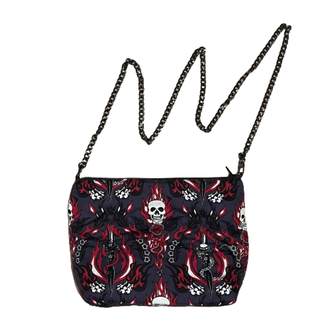 House of Hate "Voodoo Skulls" Fabric Handbag