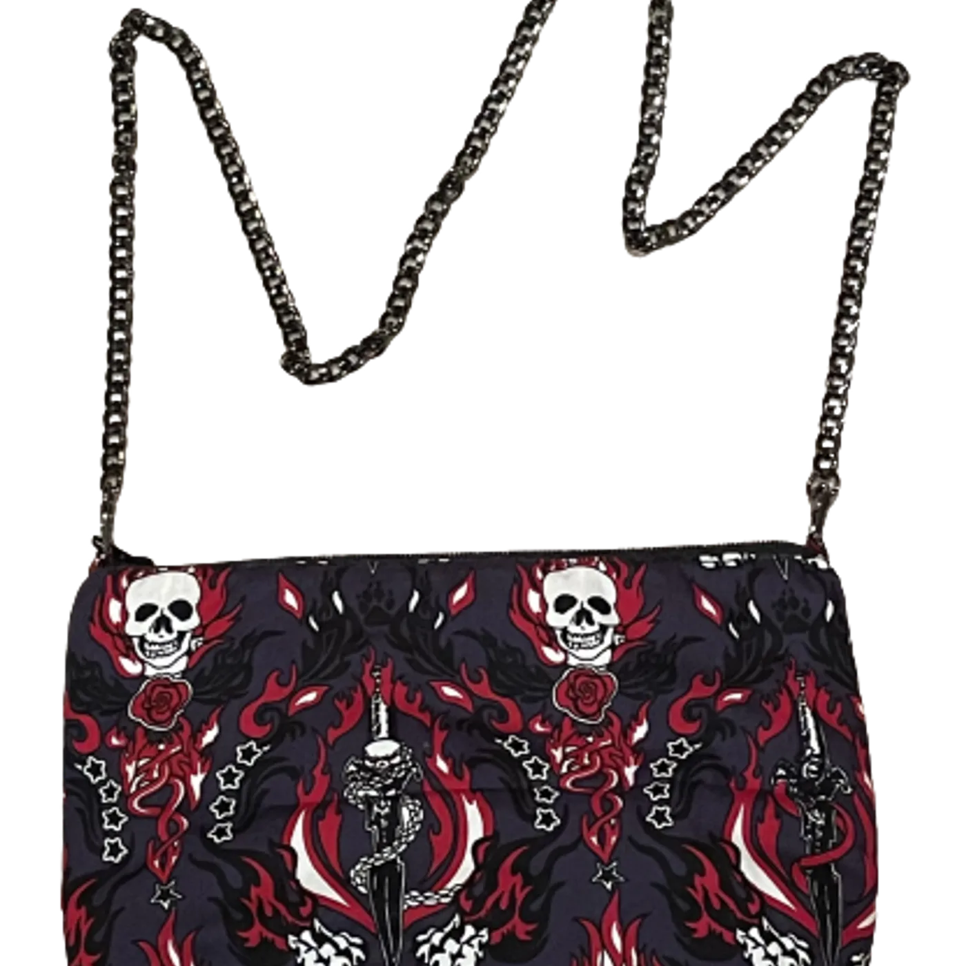 House of Hate "Voodoo Skulls" Fabric Handbag