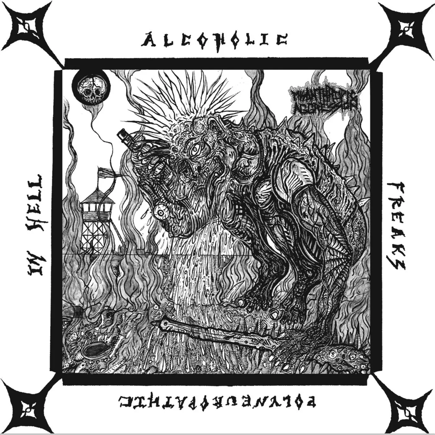 Misanthropic Aggression ‎– Alcoholic Polyneuropathic Freaks in Hell 7"