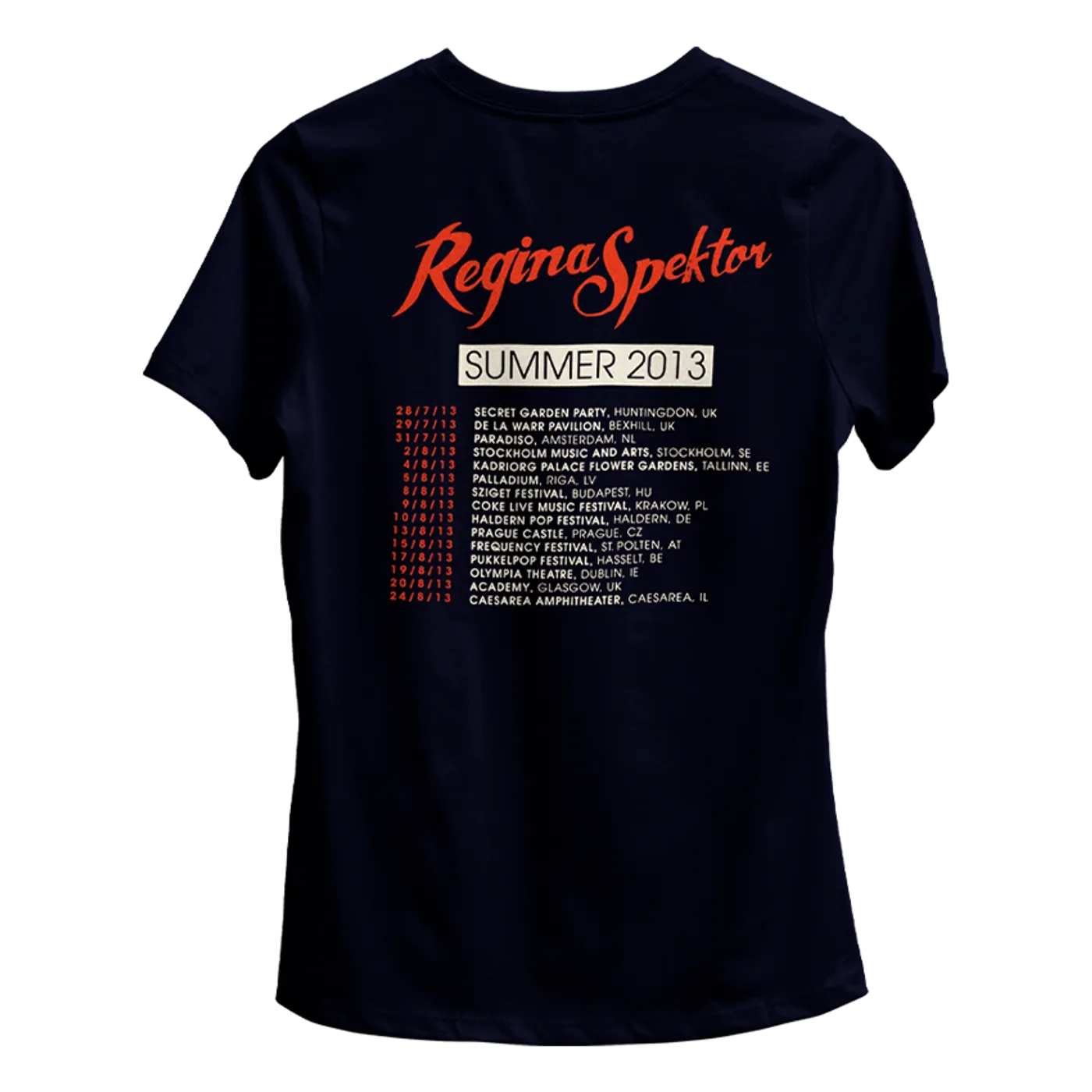 Regina Spektor Women's European Tour 2013 T-Shirt