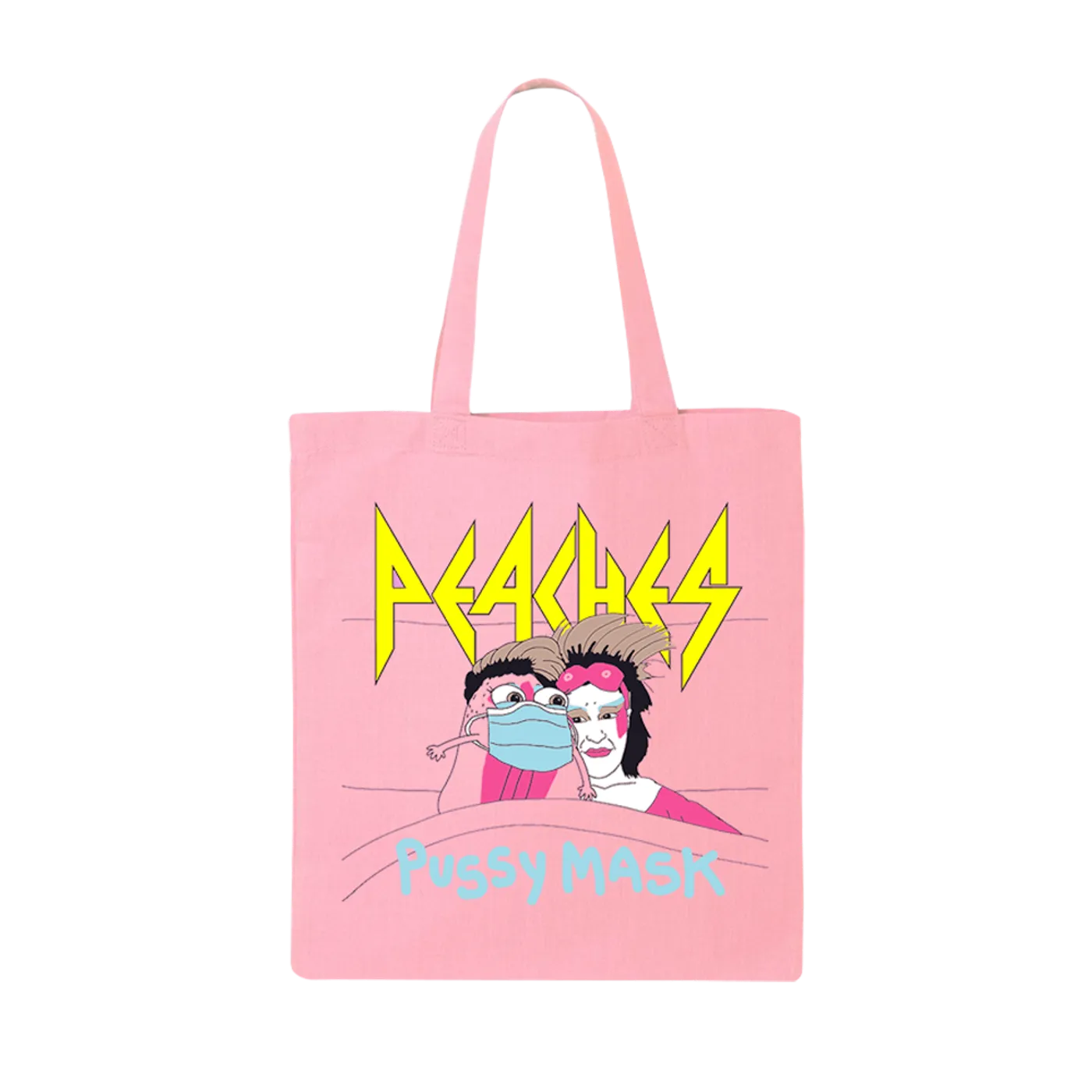 PEACHES PUSSY MASK PINK TOTE
