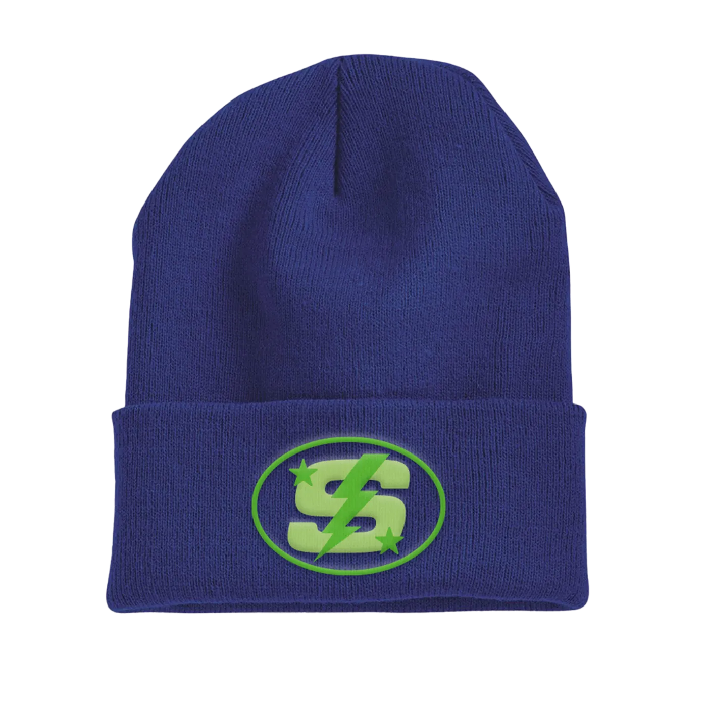 Sable Valley Monogram Beanie - Blue