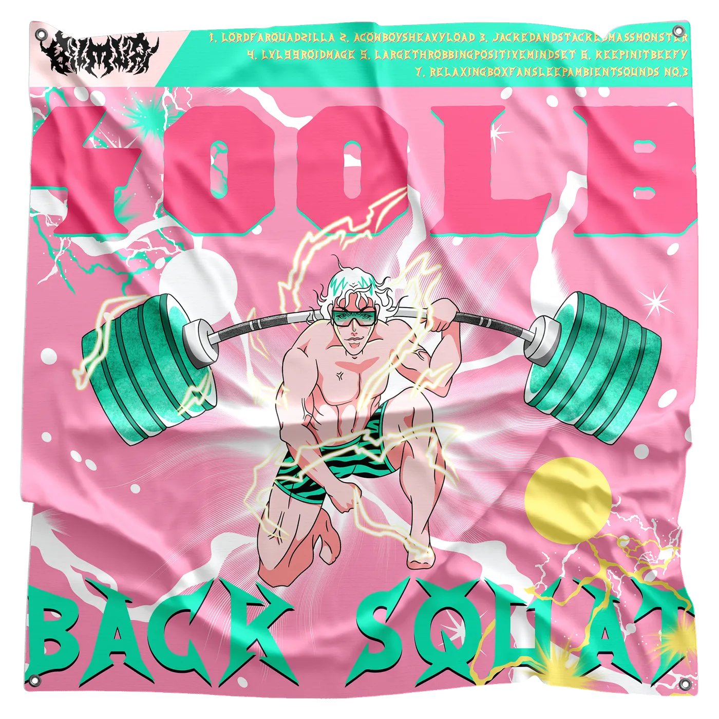 Bilmuri 400LB BACK SQUAT Wall Flag