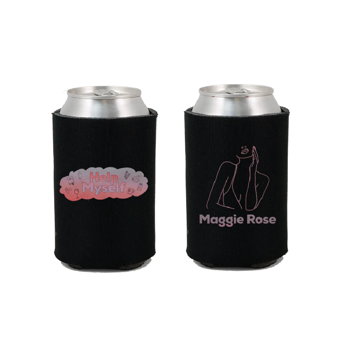 Maggie Rose HELP MYSELF BLACK Can Cooler