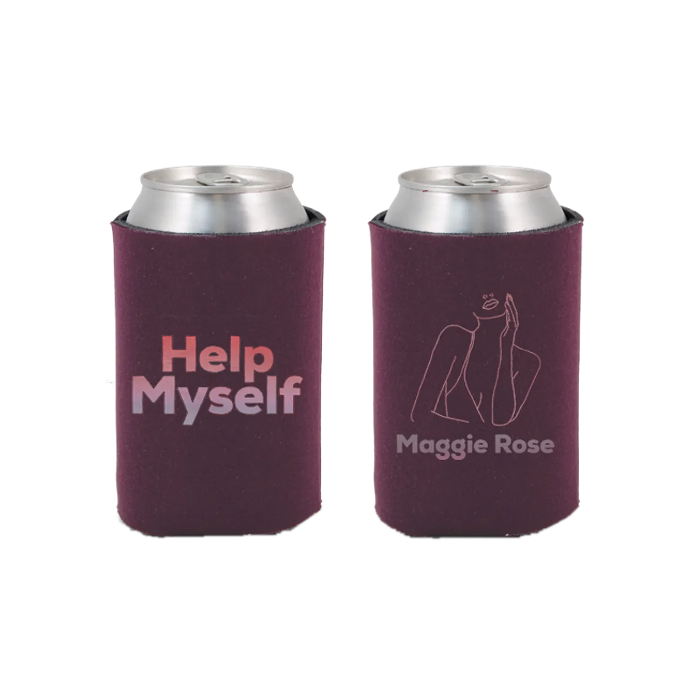 Maggie Rose HELP MYSELF MAROON Can Cooler