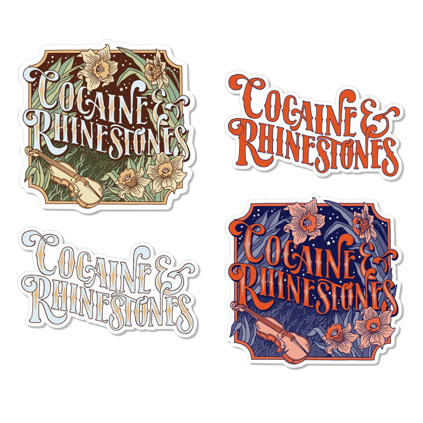 Cocaine and Rhinestones Sticker Set
