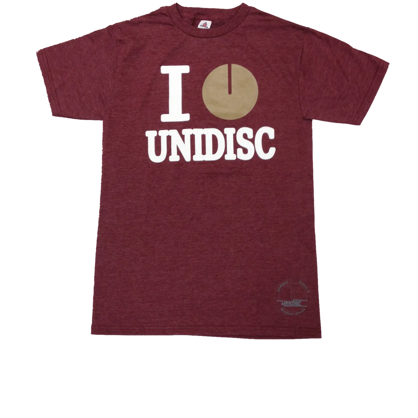 Unidisc Music I Heart Unidisc - Burgundy T-Shirt