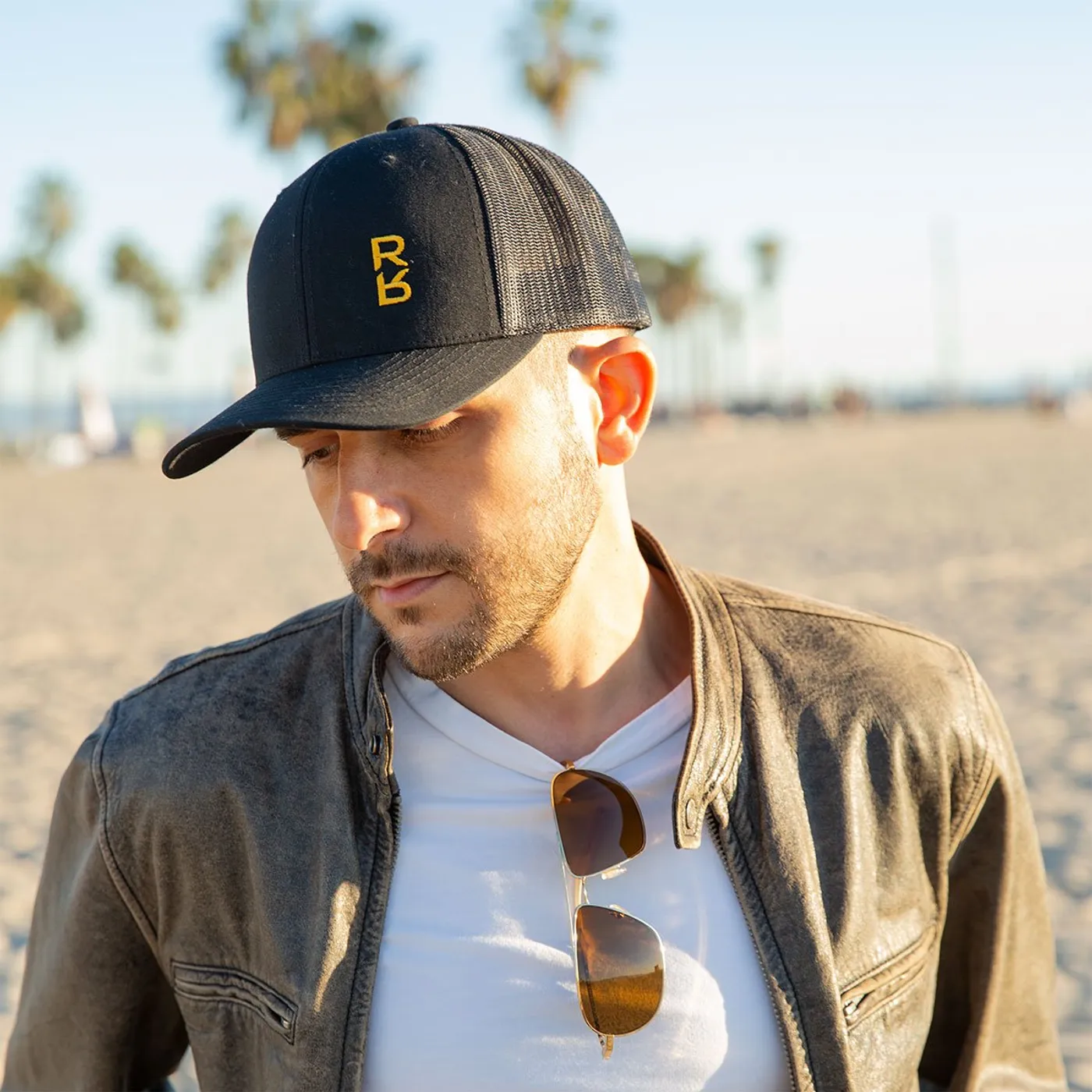 RYTERBAND Mesh-Back Trucker Cap (Black)