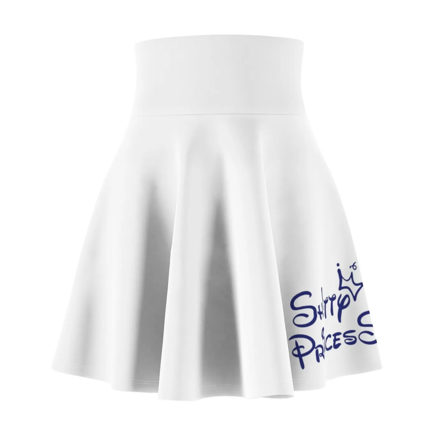 Women's Skater Skirt Shitty Princess Navy OG Logo