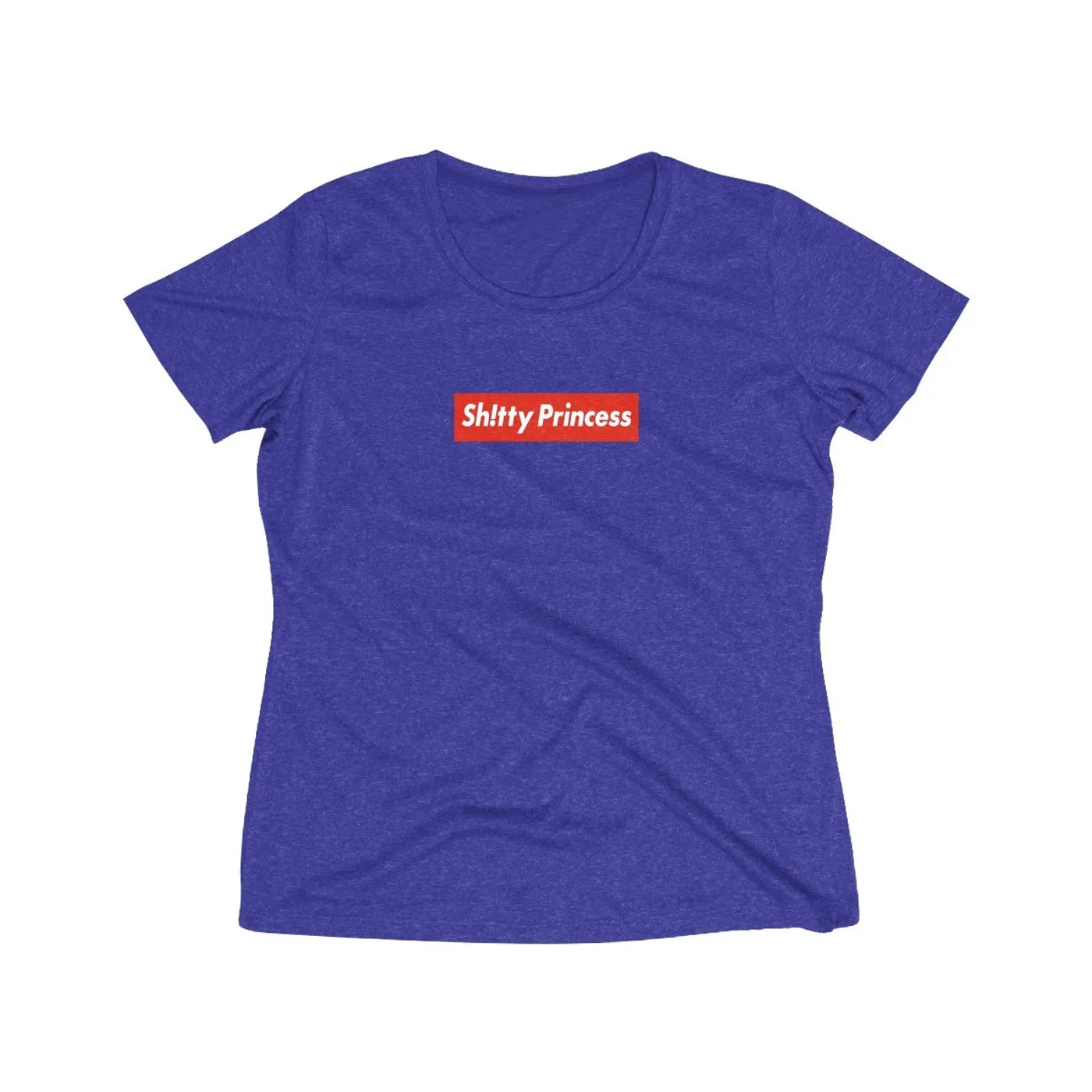Women's Heather Wicking Tee in Shitty Princess Red Logo