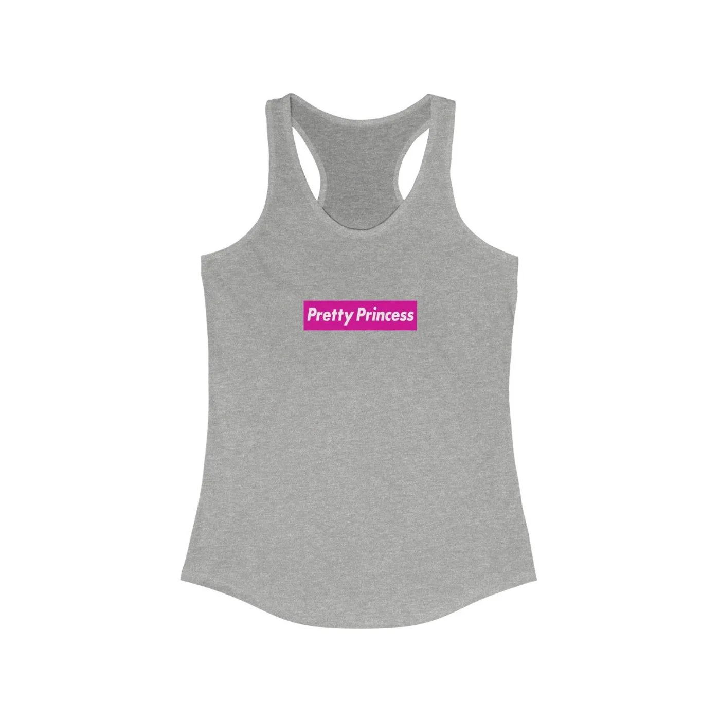 Shitty Princess Women's Ideal Racerback Tank in Pretty Princess Pink Logo