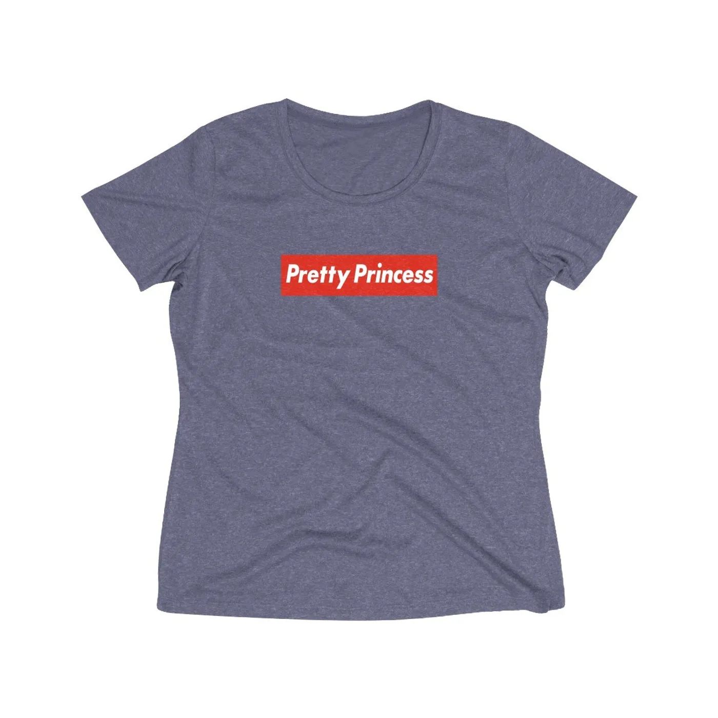 Shitty Princess Women's Heather Wicking Tee in Pretty Princess Red Logo