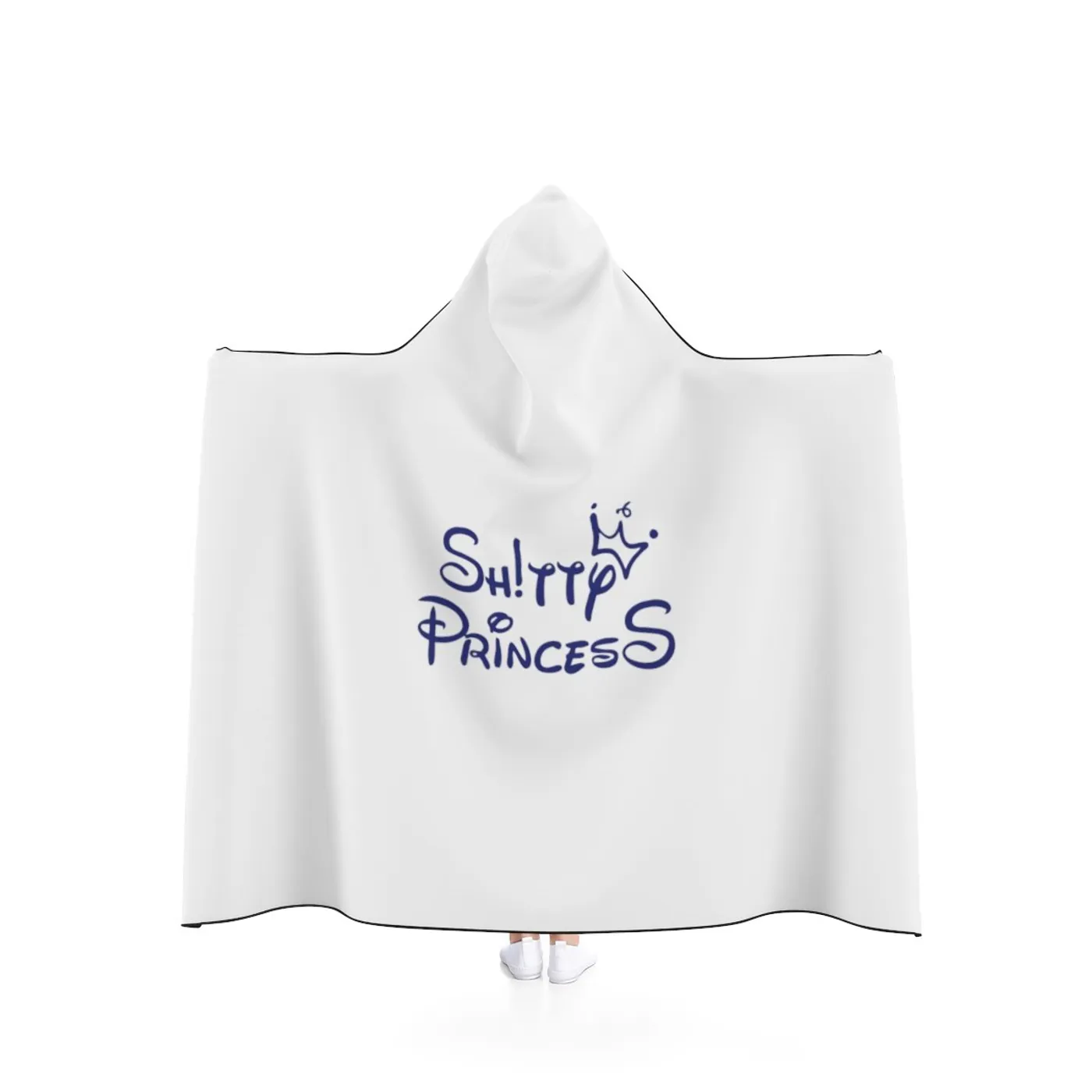Hooded Blanket Shitty Princess Navy OG Logo