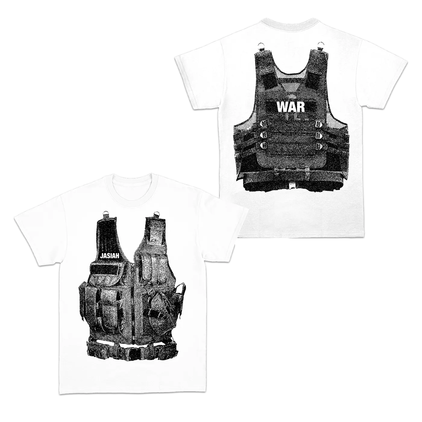 Jasiah War Vest White Tee