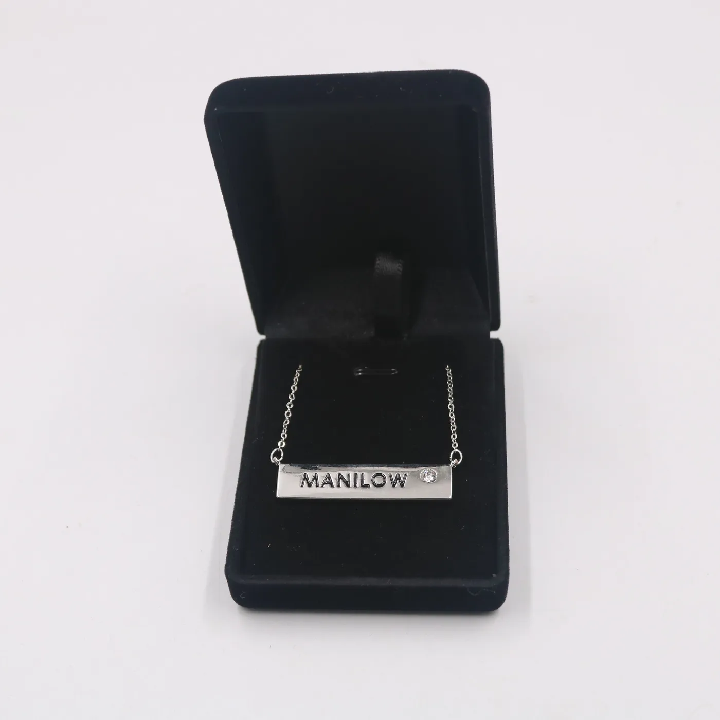 Barry Manilow Swarovski Bar Necklace