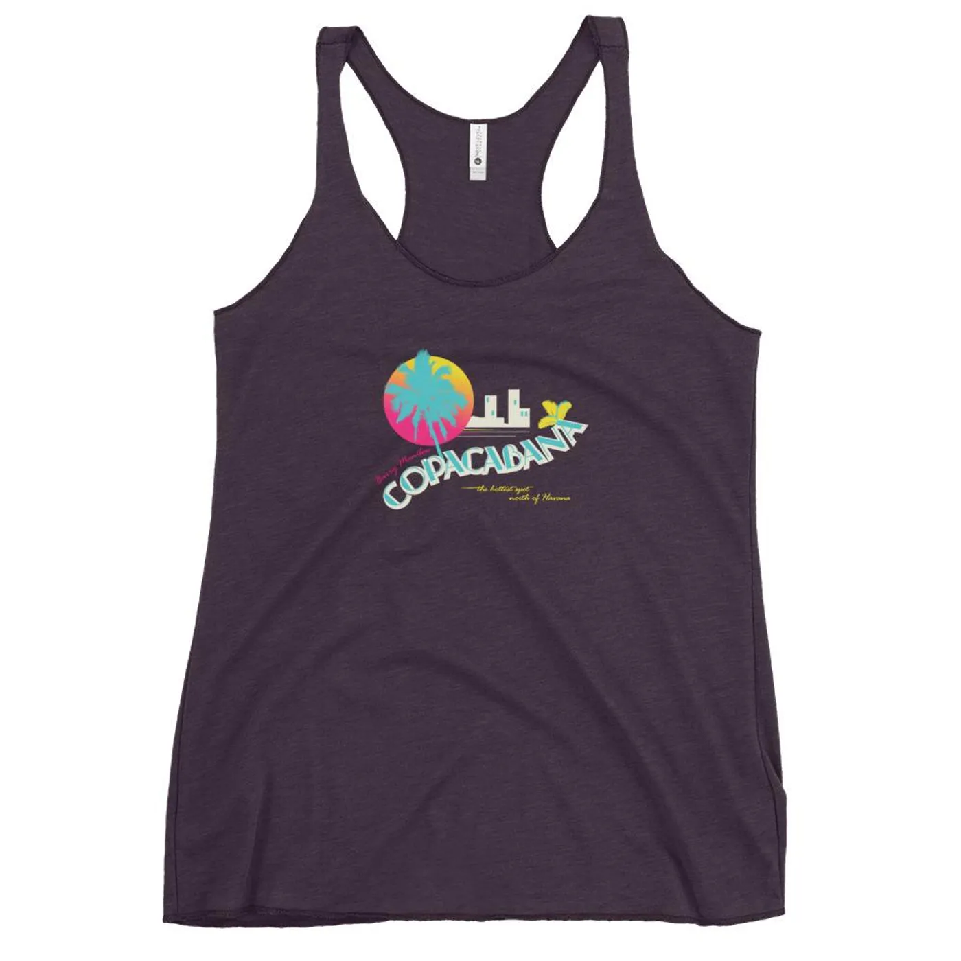 Barry Manilow Neon Copa Racerback Tank