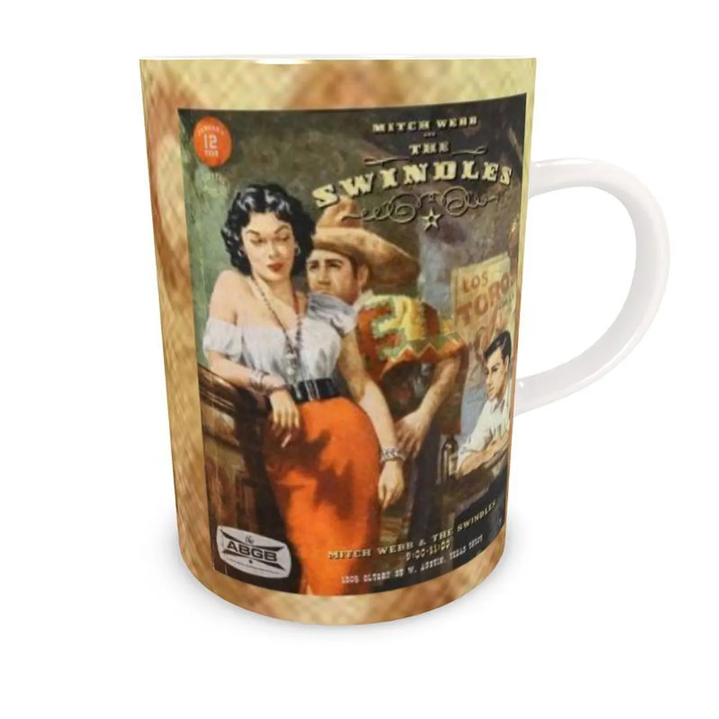 Live Show Poster Series (1 of 12) by H. Michael Karshis | Mitch Webb and the Swindles | Tall Bone China Mug