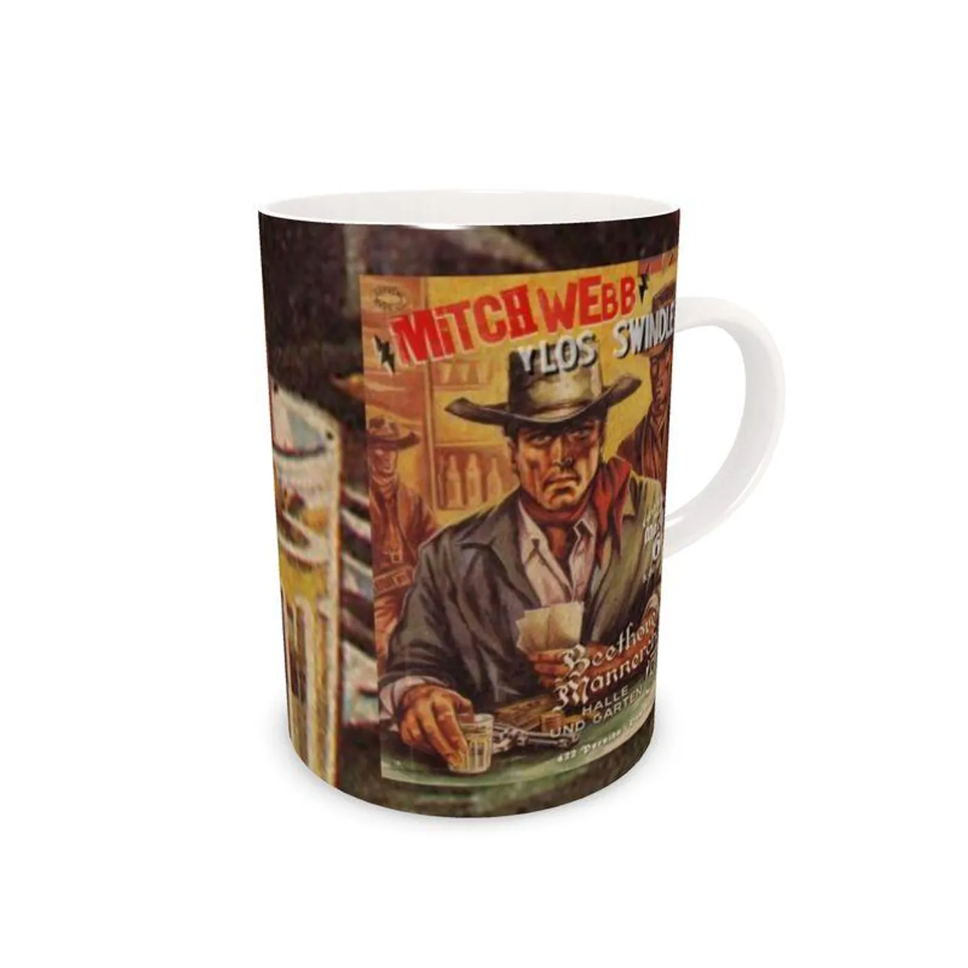 Live Show Poster Series (2 of 12) by H. Michael Karshis | Mitch Webb and the Swindles | Tall Bone China Mug