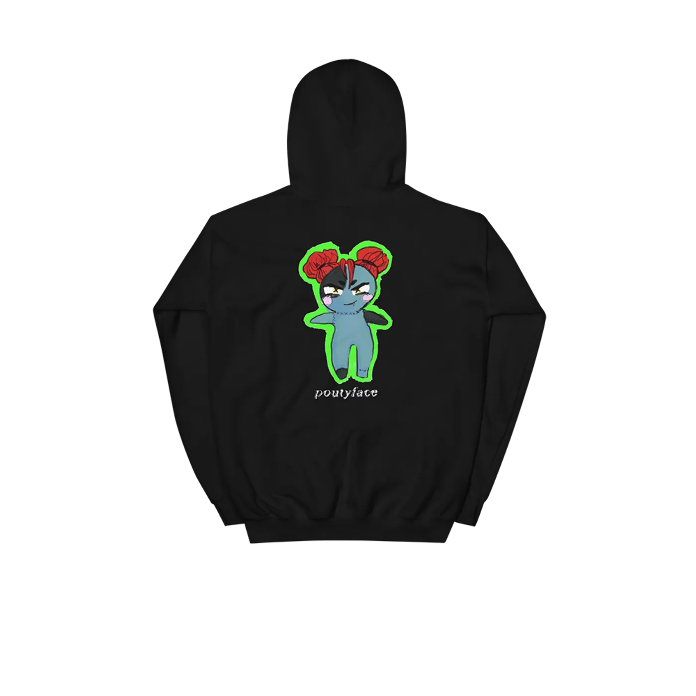 poutyface Hey Neighbor Black Hoodie