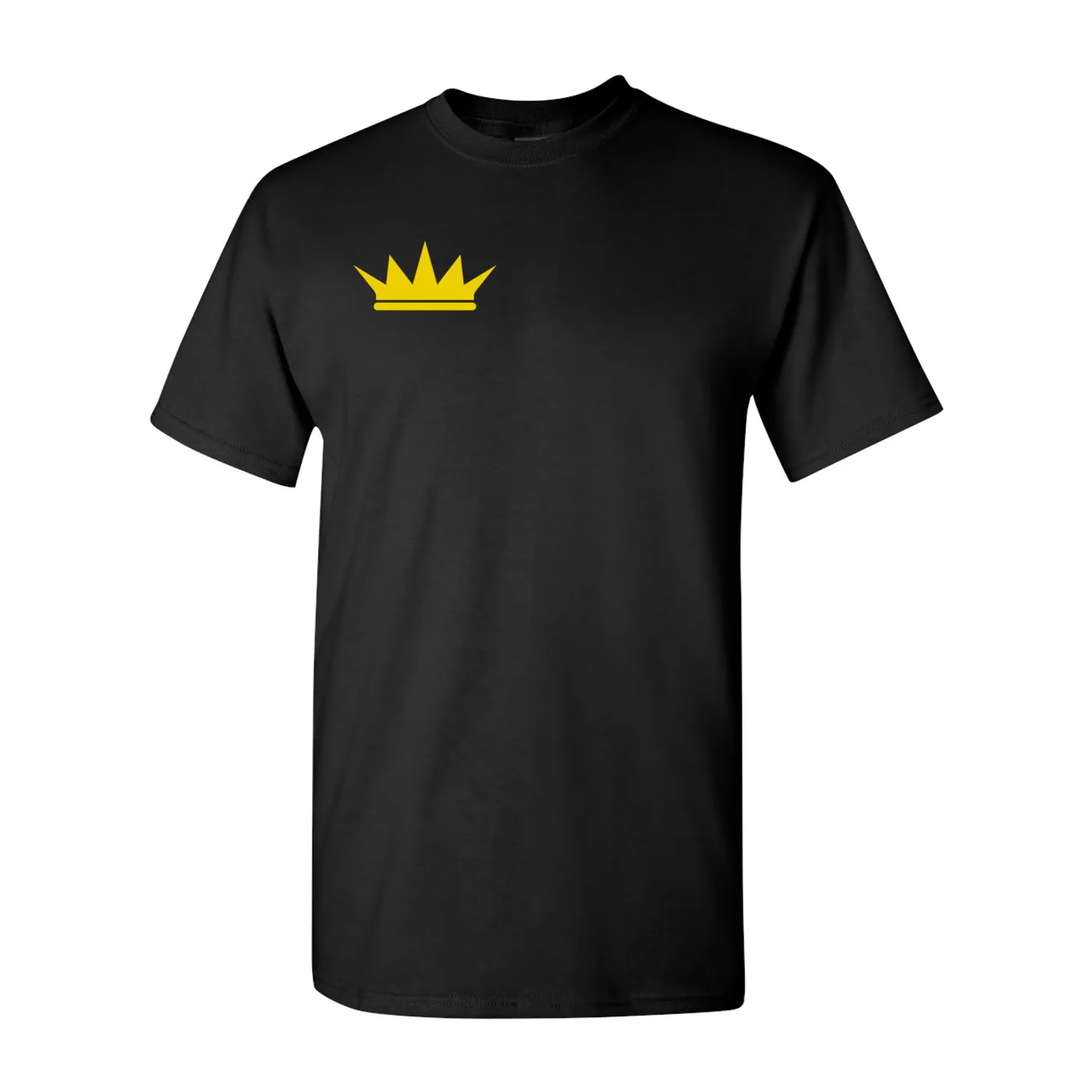 Rittz Black T-shirt with Gold Crown Pocket Print