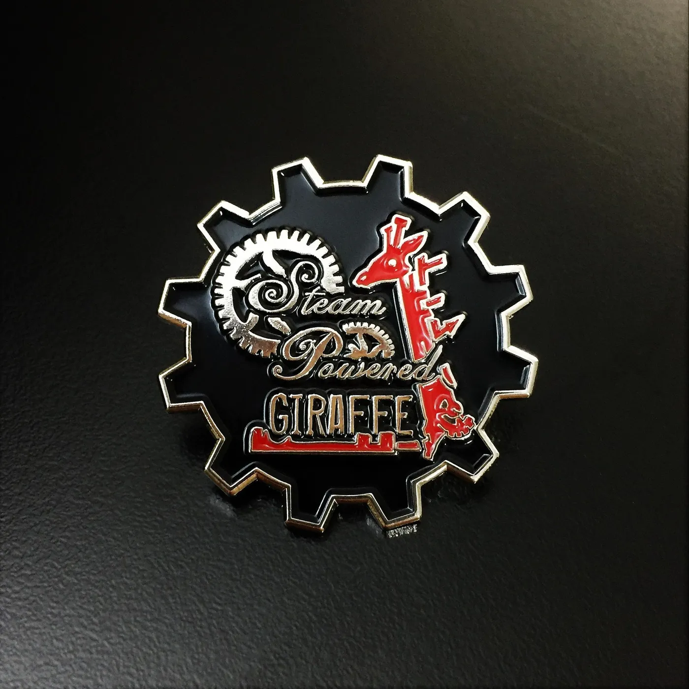 Steam Powered Giraffe Metal Logo Pin