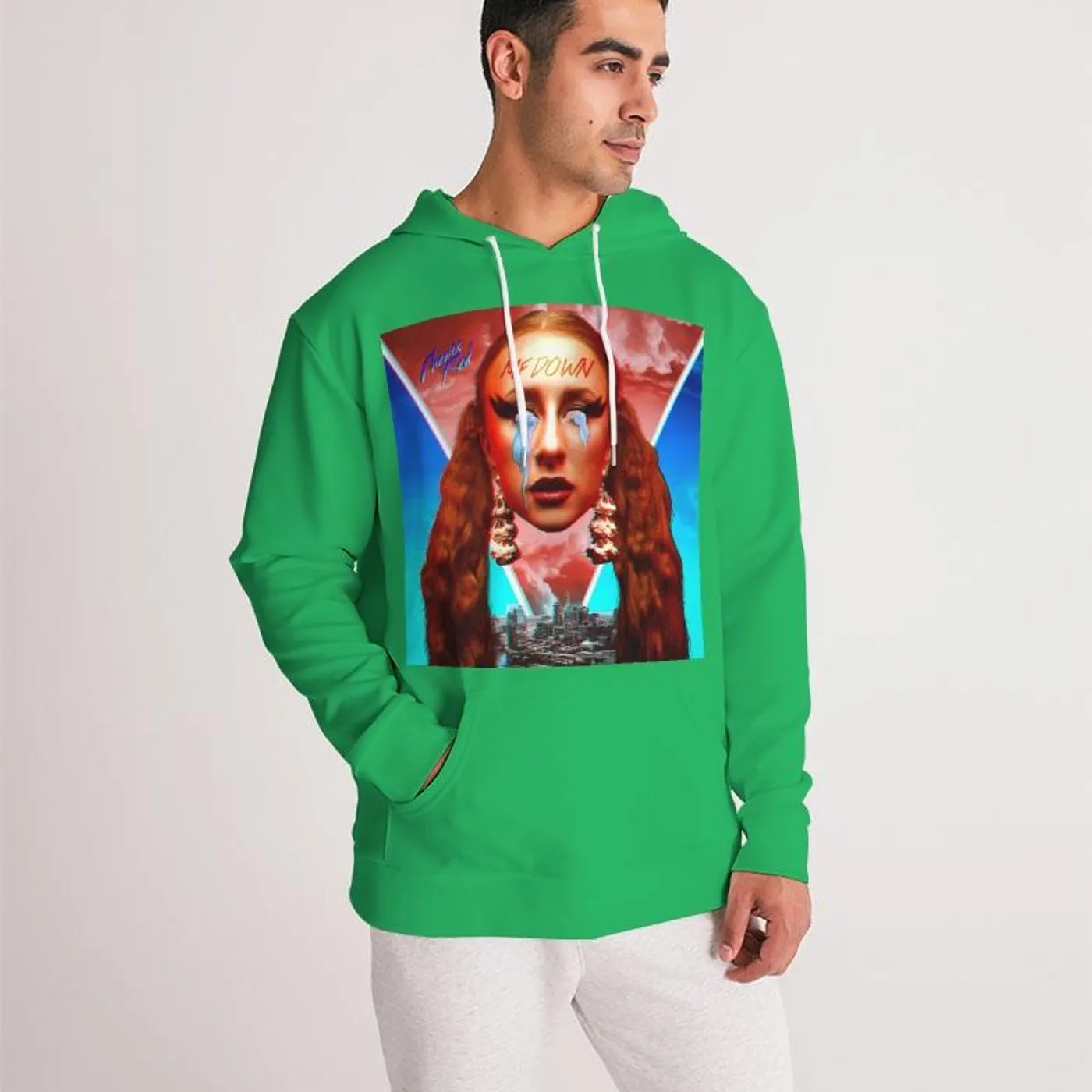 Phenix Red MF DOWN - GREEN Men's Hoodie