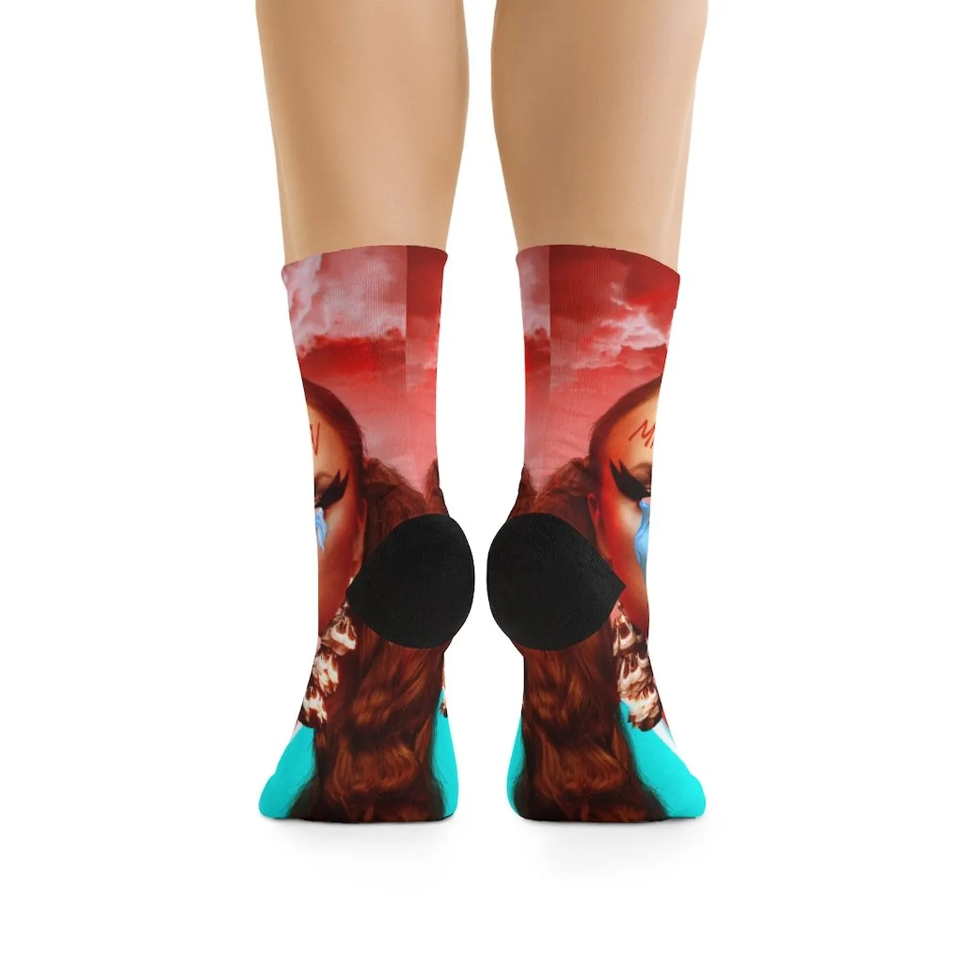 Phenix Red "MF DOWN" DTG Socks