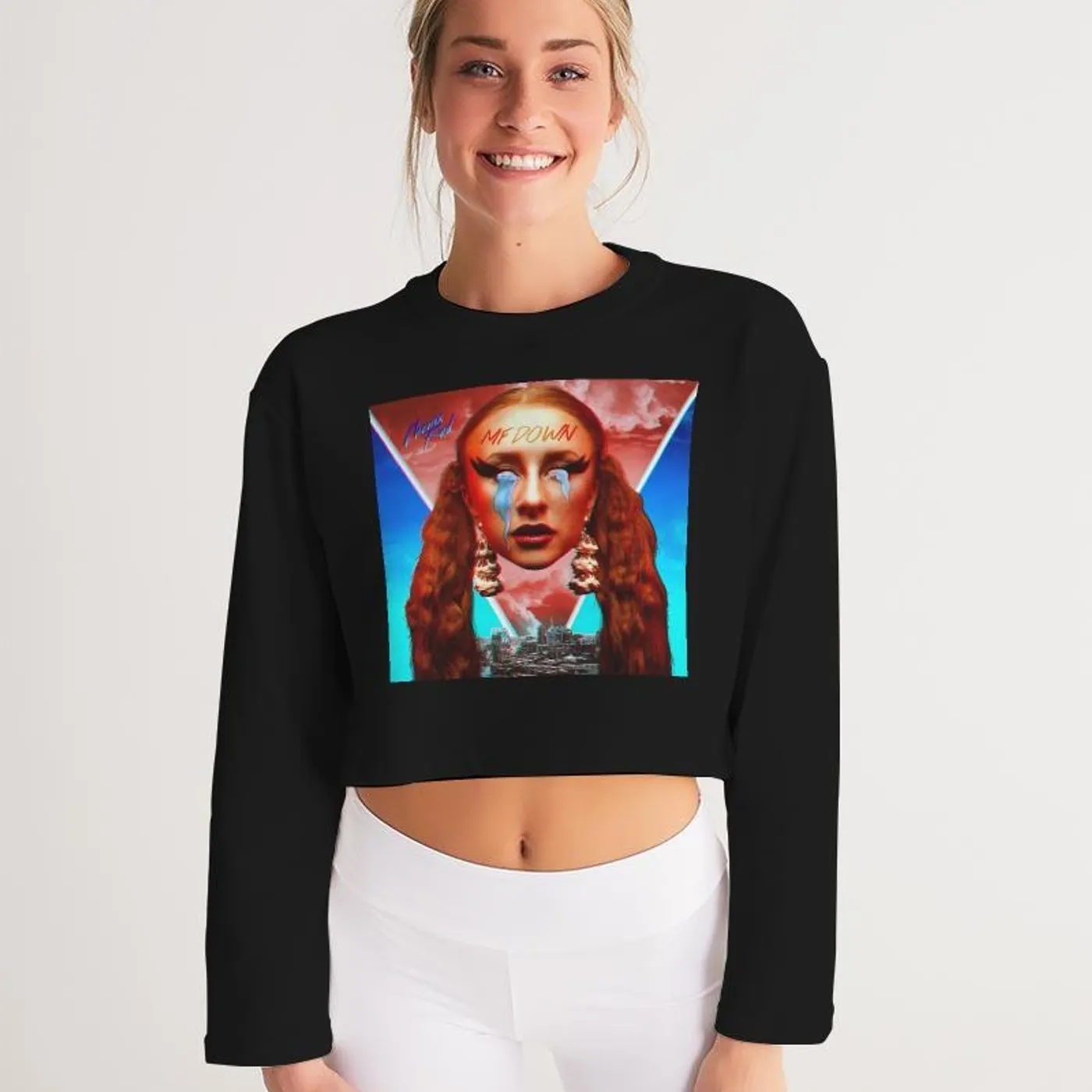 Phenix Red MF DOWN - Women's Cropped Sweatshirt