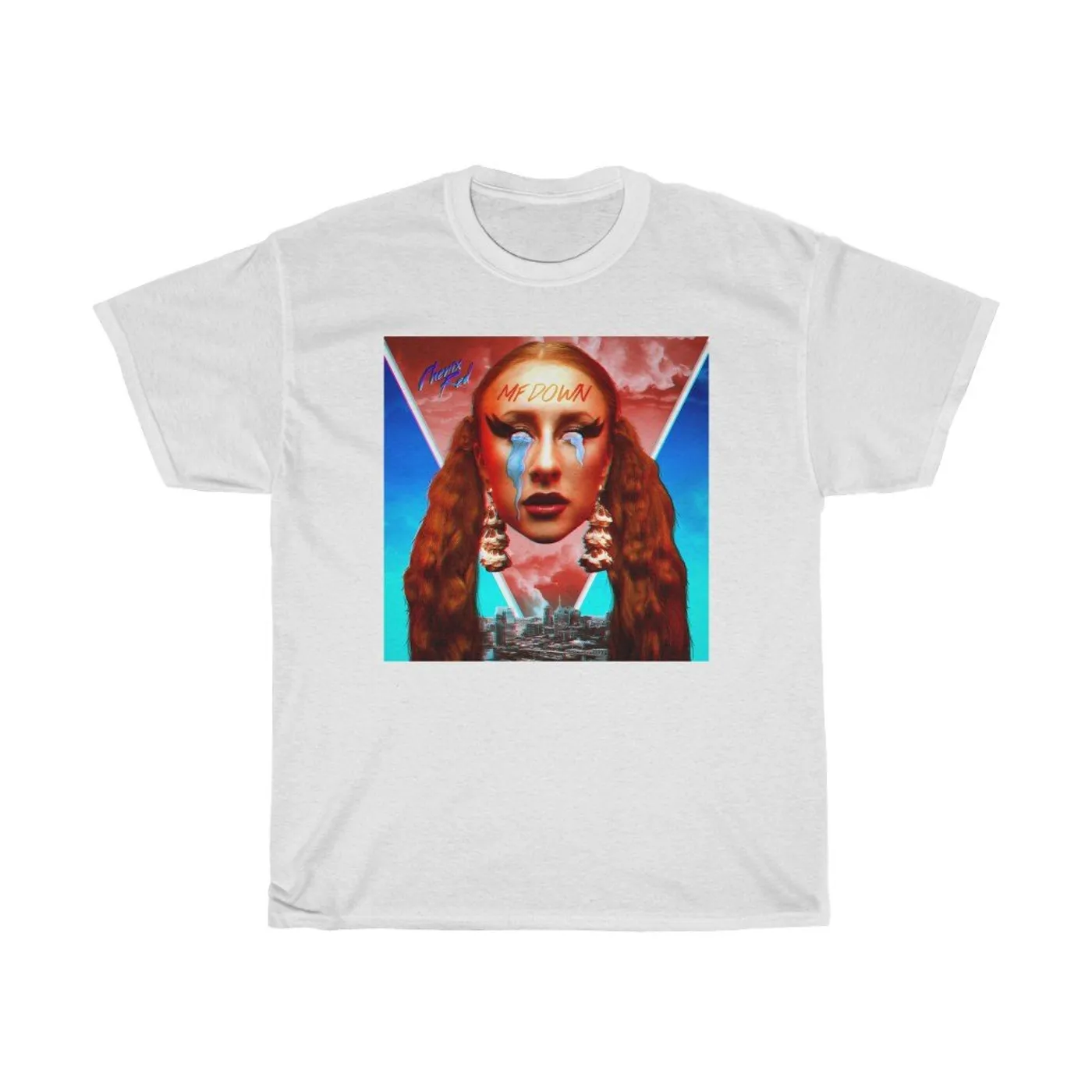 Phenix Red Unisex "MF DOWN" Heavy Cotton Tee