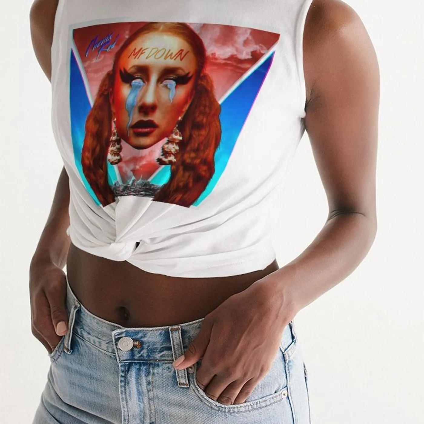 Phenix Red MF DOWN - Women's Twist-Front Tank