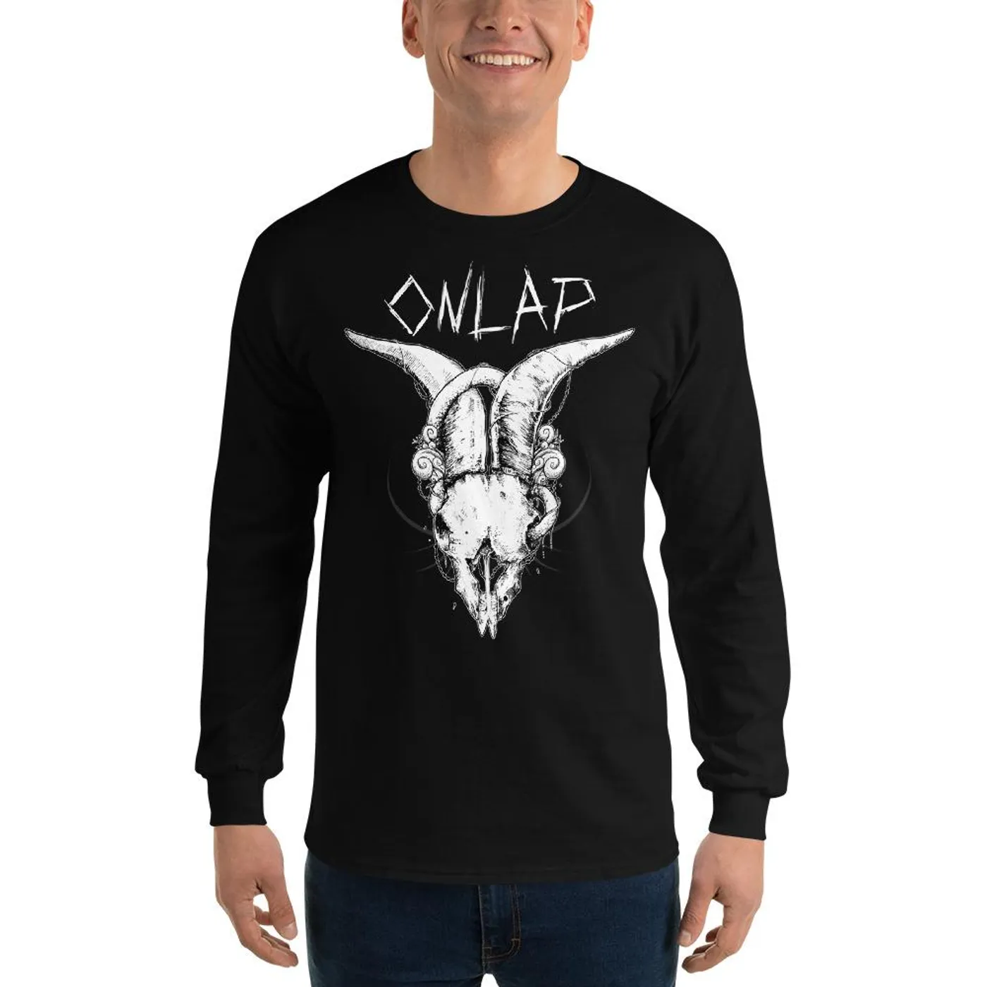 Onlap T-shirt manche longue Tête de Bouc