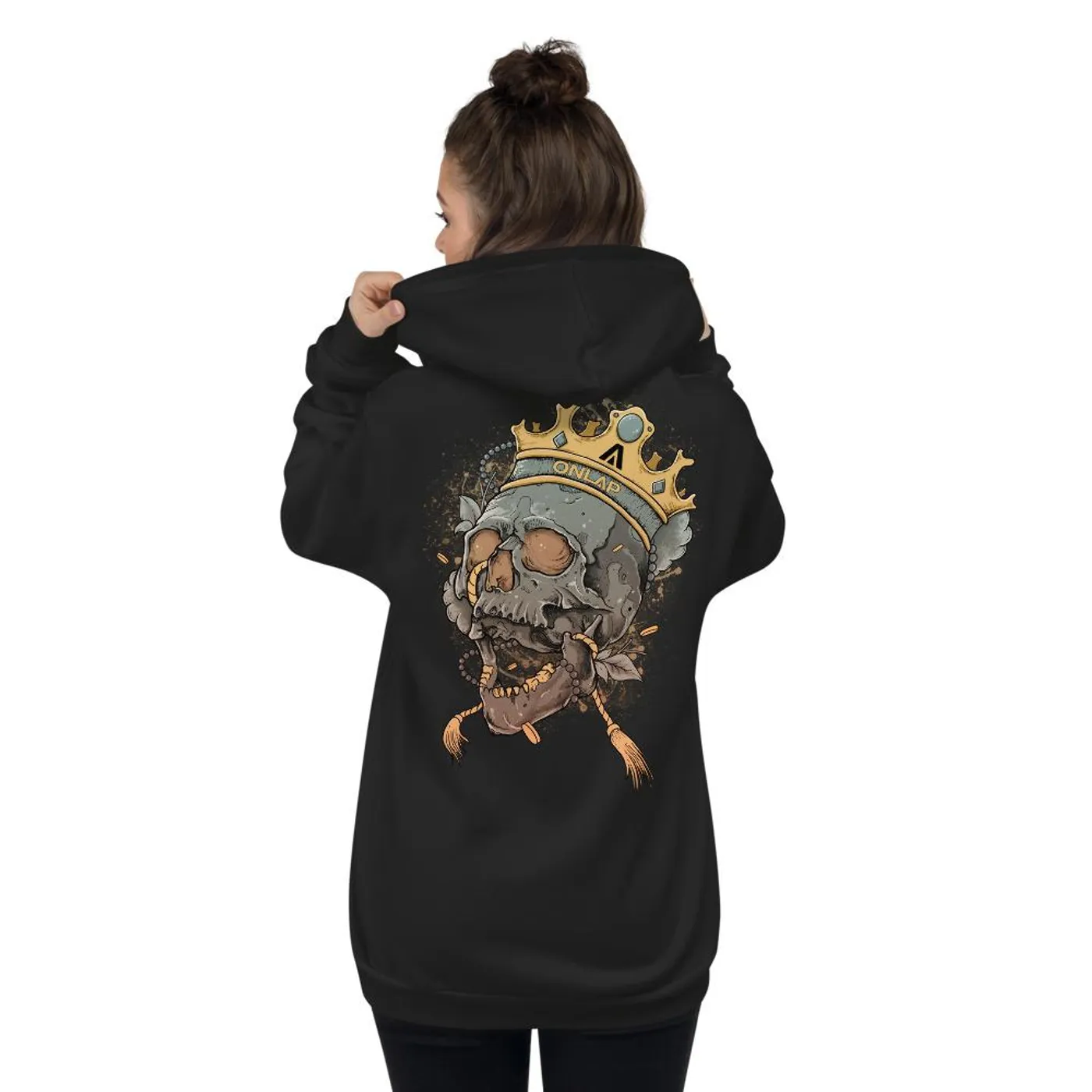 Sweat à capuche ONLAP Tête de mort dos