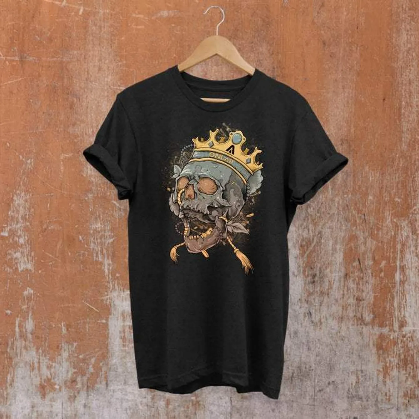 Onlap T-shirt Tête de mort couronnée
