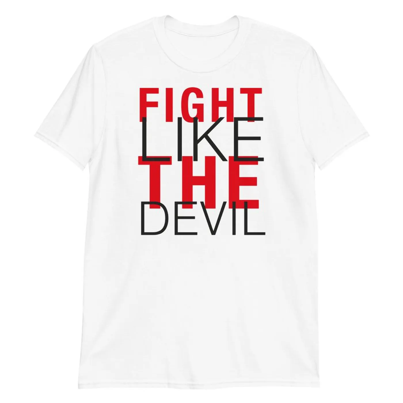 Onlap T-shirt Fight like the Devil red & black