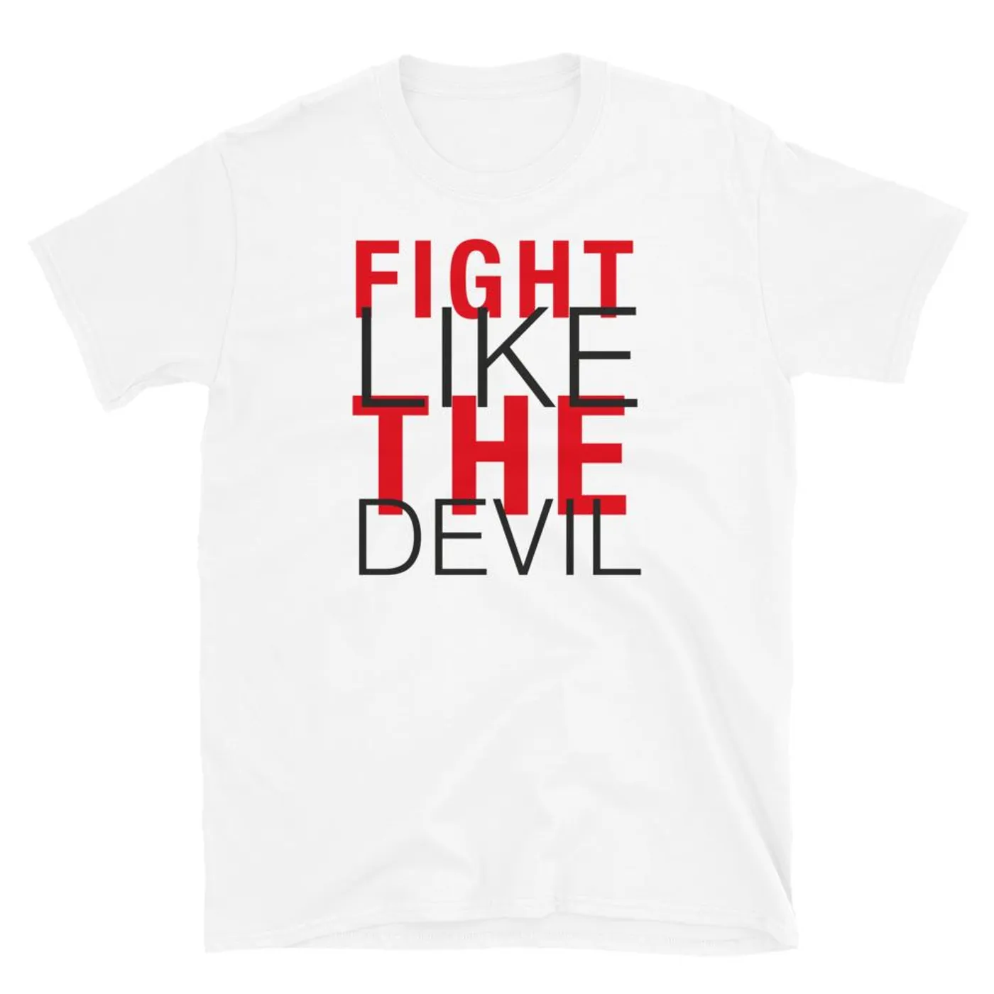 Onlap T-shirt Fight like the Devil red & black