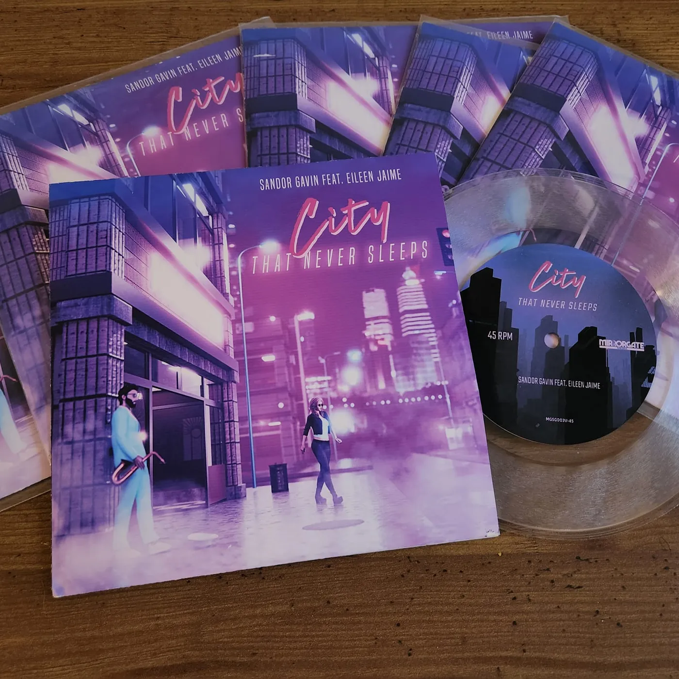 Sandor Gavin Hooked on You & City That Never Sleeps 7" Bundle