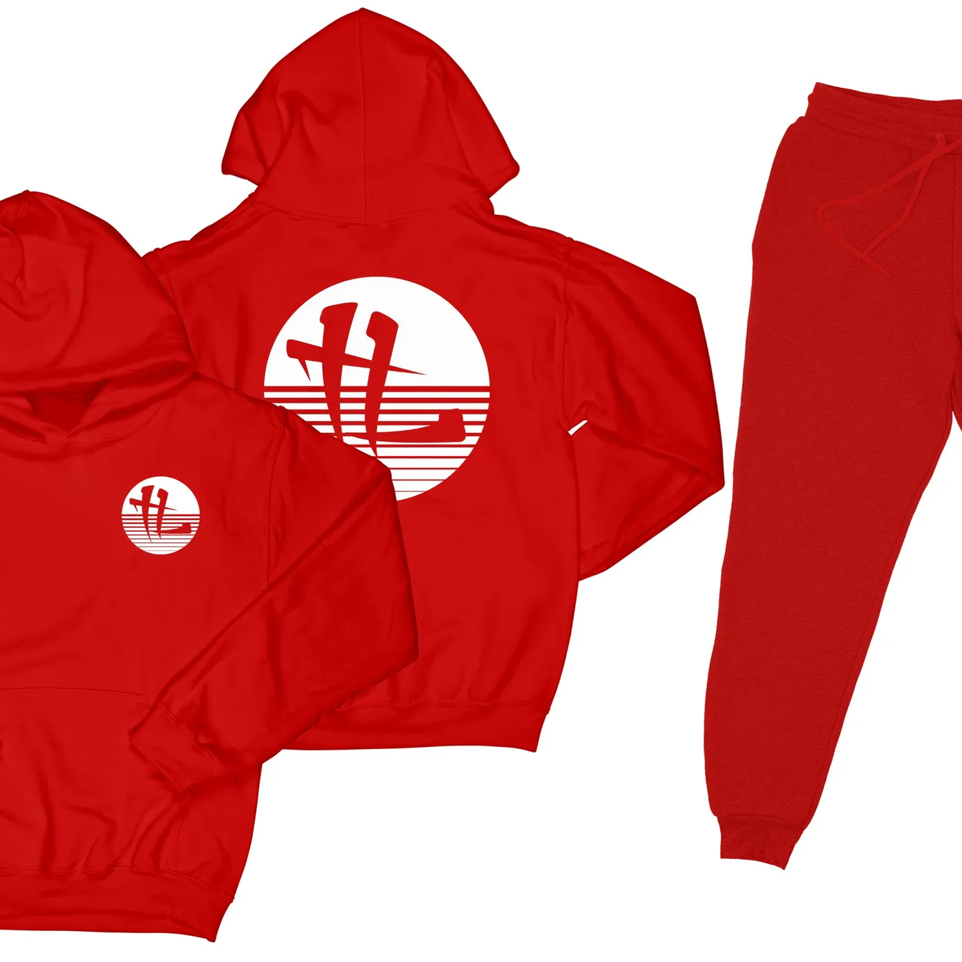 Krayzie Bone TL Striped Logo "Red" Sweatsuit Top and Bottom