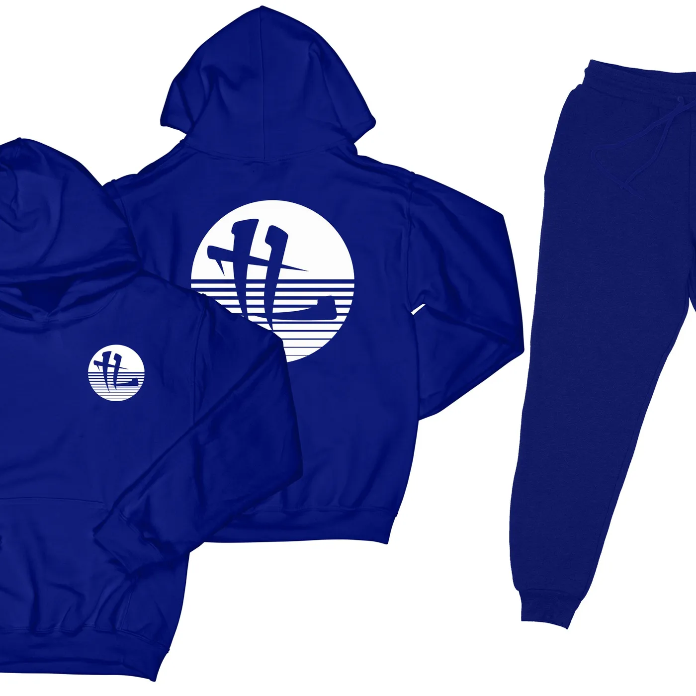 Krayzie Bone TL Striped Logo "Royal Blue" Sweatsuit Top and Bottom