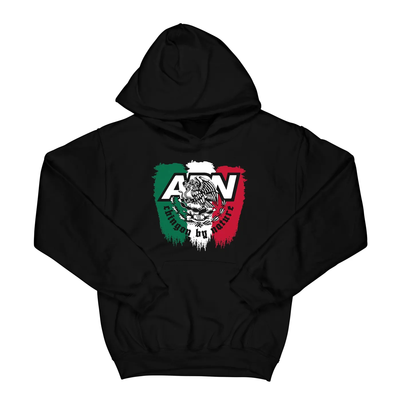 George Lopez Chingon By Nature Flag "Black" Hoodie