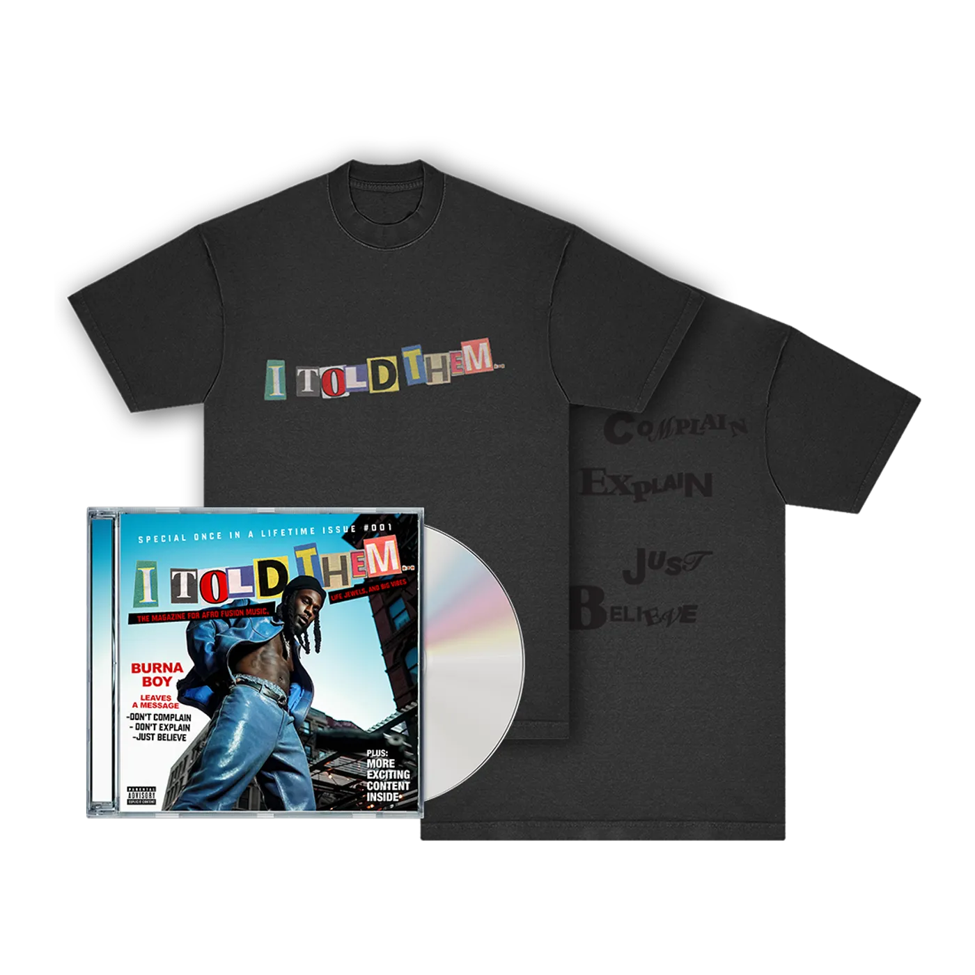 Burna Boy I Told Them... CD + T-shirt Fan Pack