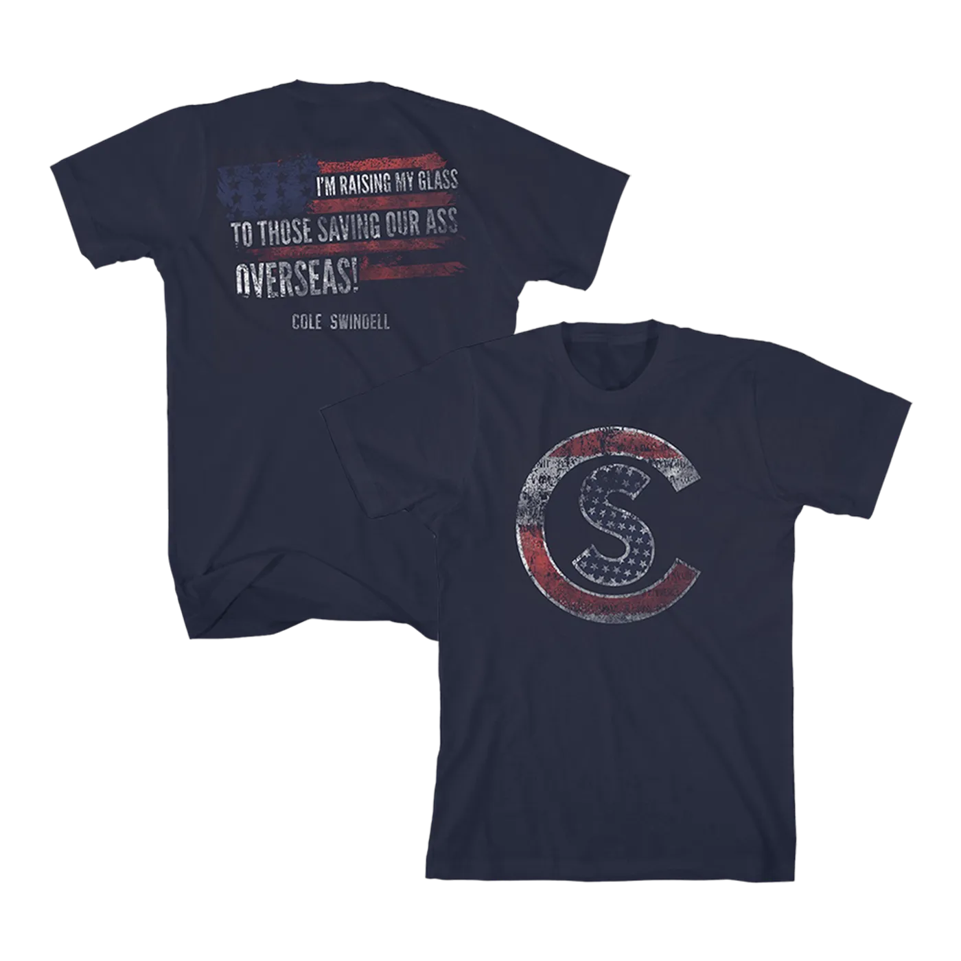 Cole Swindell Patriotic Navy T-Shirt