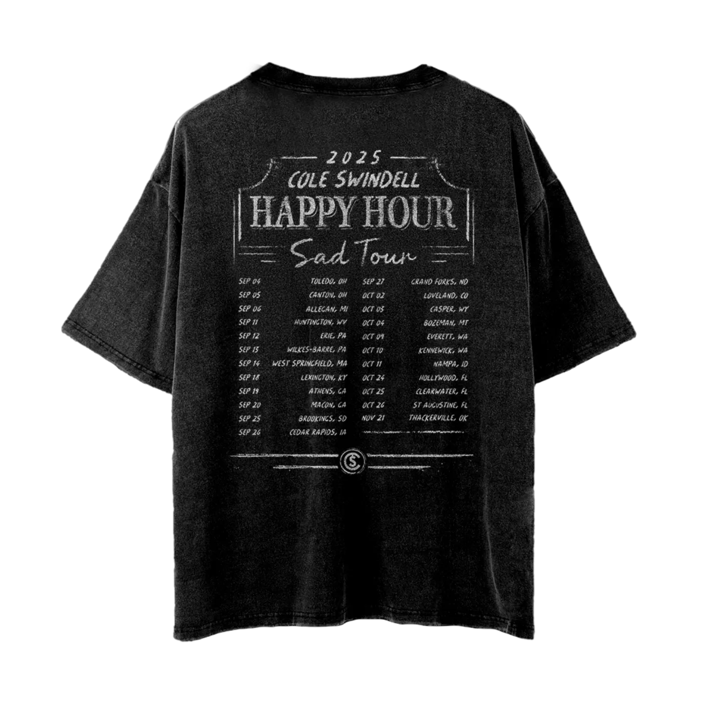 Cole Swindell Happy Hour Sad Tour T-Shirt