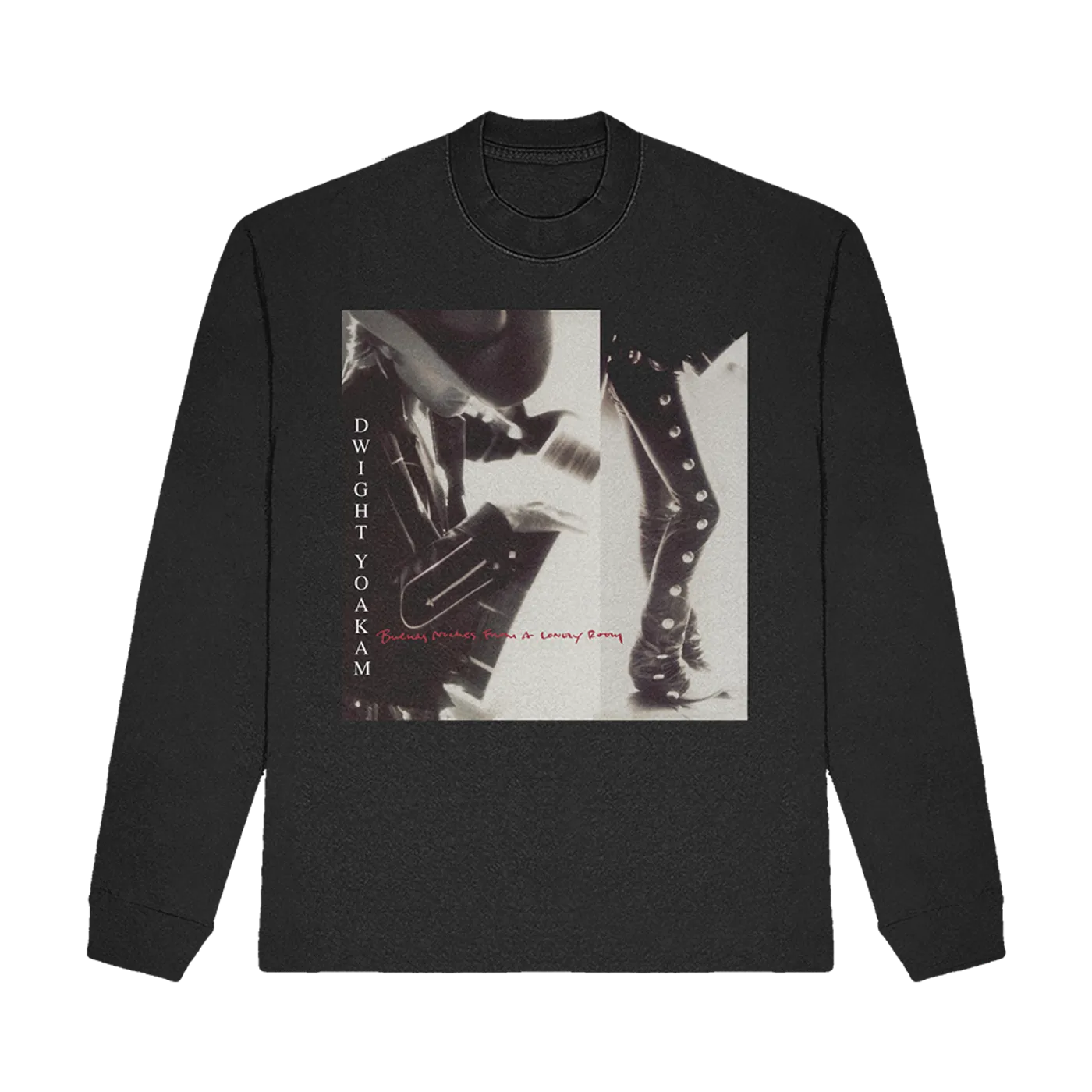 Dwight Yoakam Buenas Noches Longsleeve (Black) T-Shirt