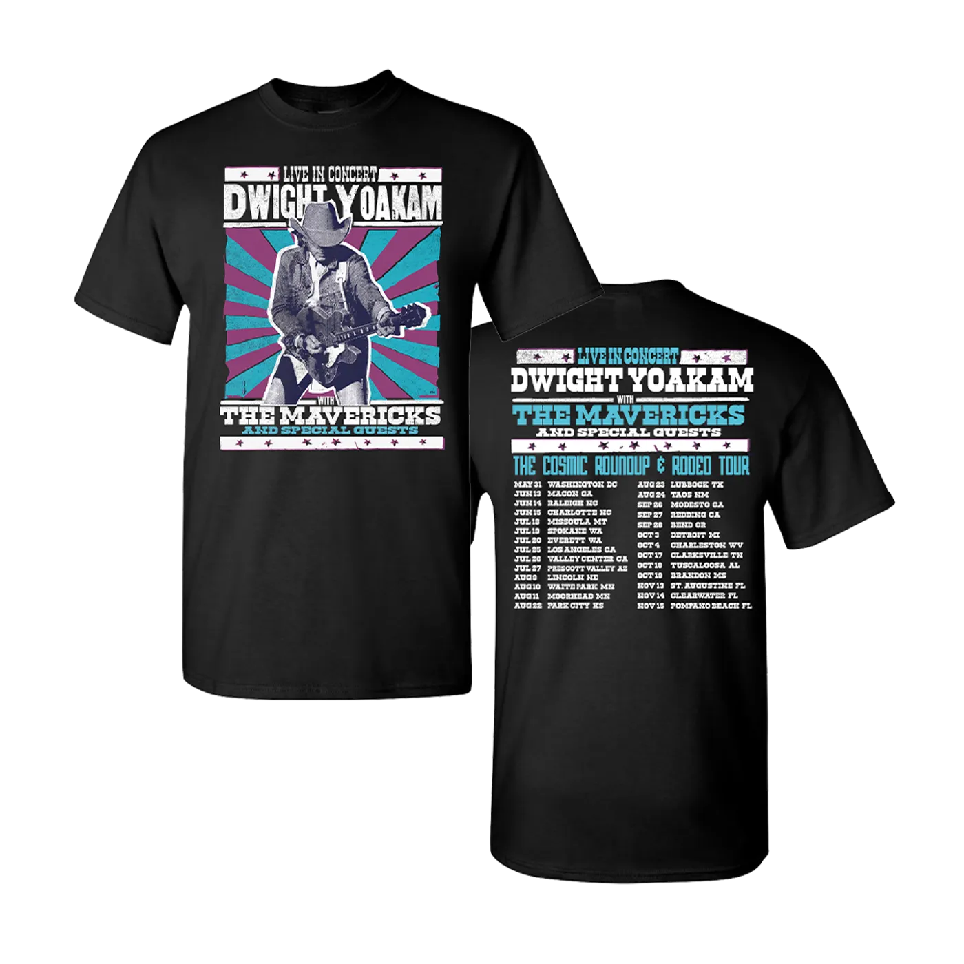 Dwight Yoakam with the Mavericks T-Shirt